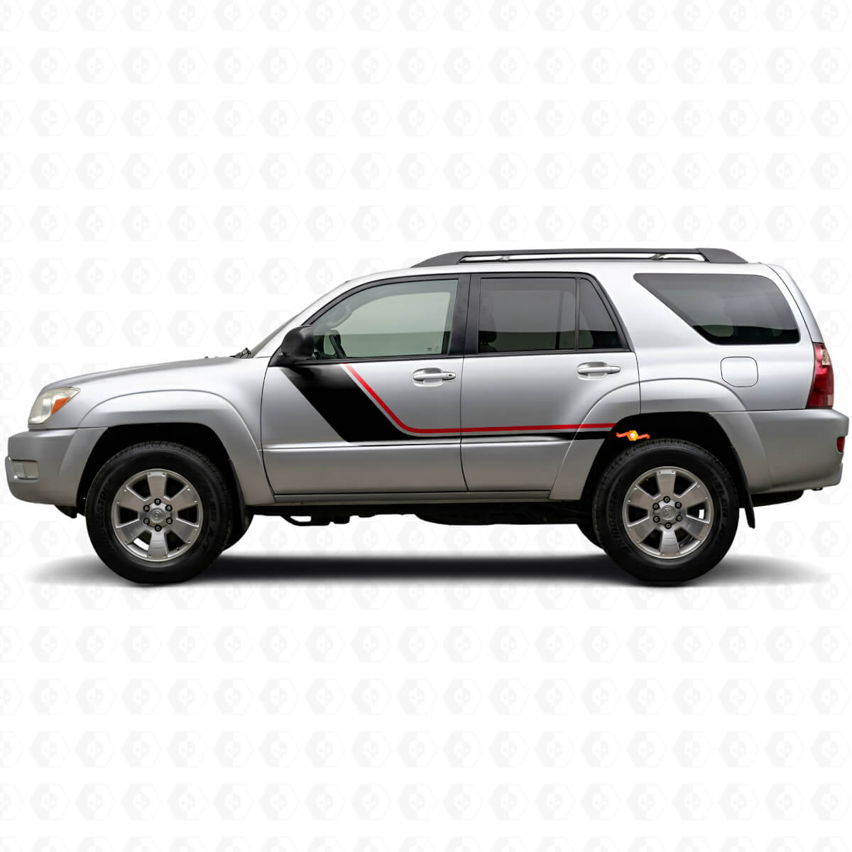Twin Stripes Zijkant Vinyl Decal Kit voor Toyota 4Runner 2002-2009