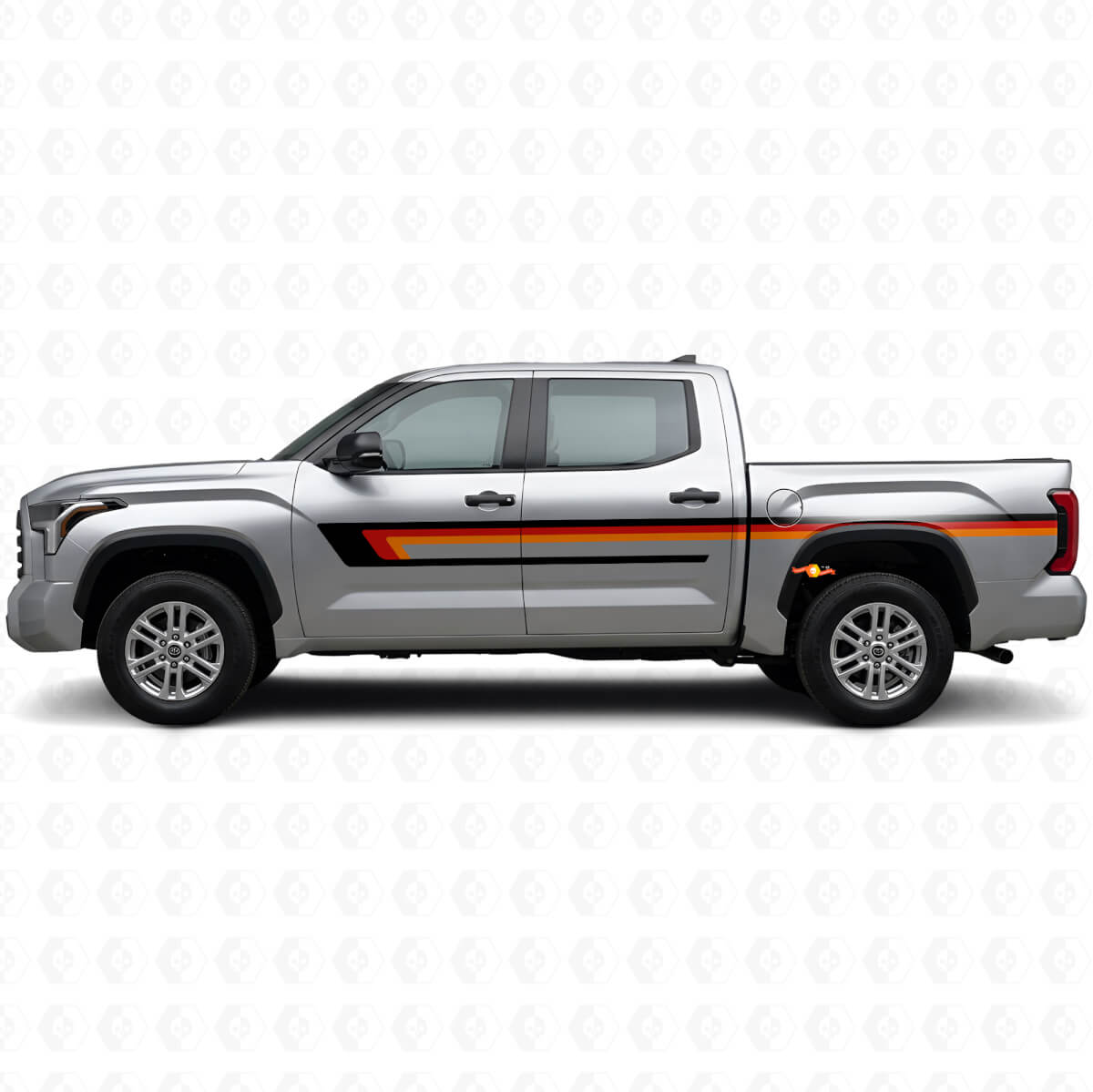 Drie Dubbele Strepen Deur Zij Vinyl Sticker voor Toyota Tundra 2022+