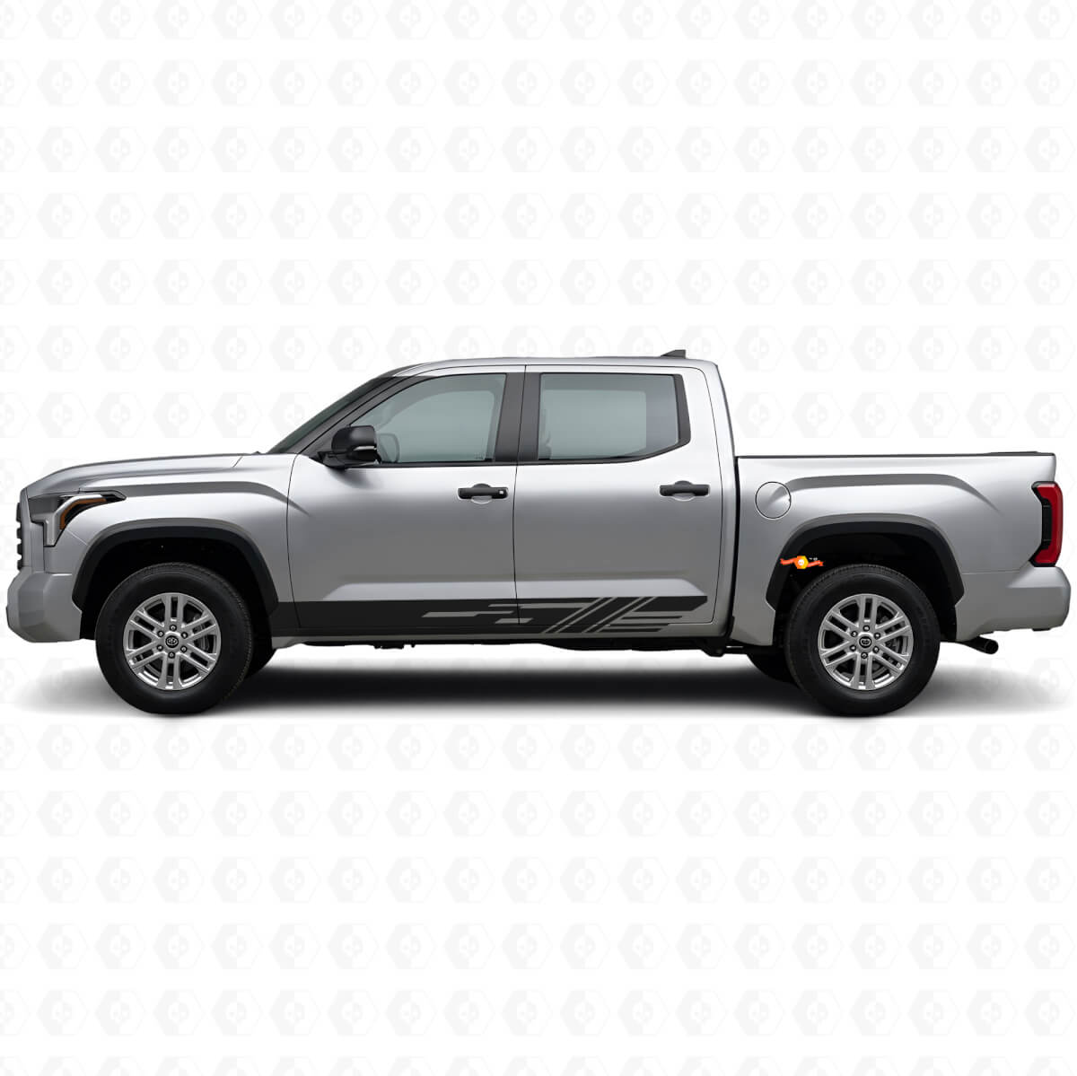Gedecoreerde Strepen Rocker Panel Vinyl Sticker voor Toyota Tundra 2022+
