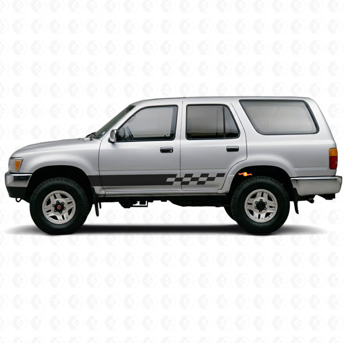 Ruitenpatroon Strepen Rokerpaneel Vinyl Decal voor Toyota 4Runner 1989-1995