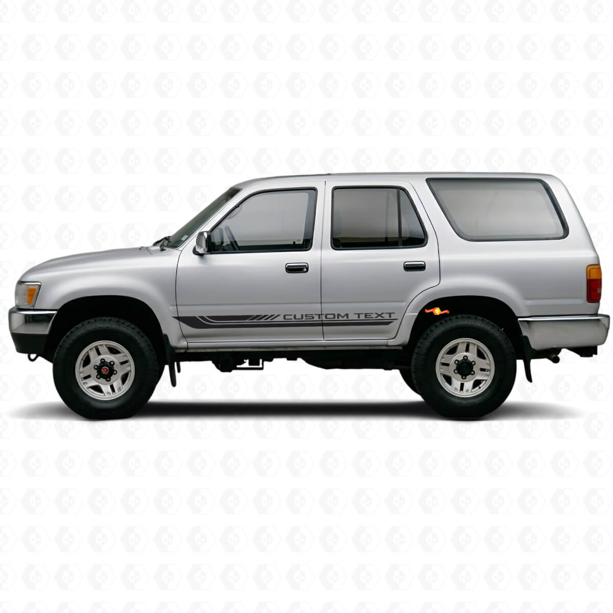 Gebogen Ruitjesstrepen Rocker Panel Vinyl Sticker voor Toyota 4Runner 1989-1995