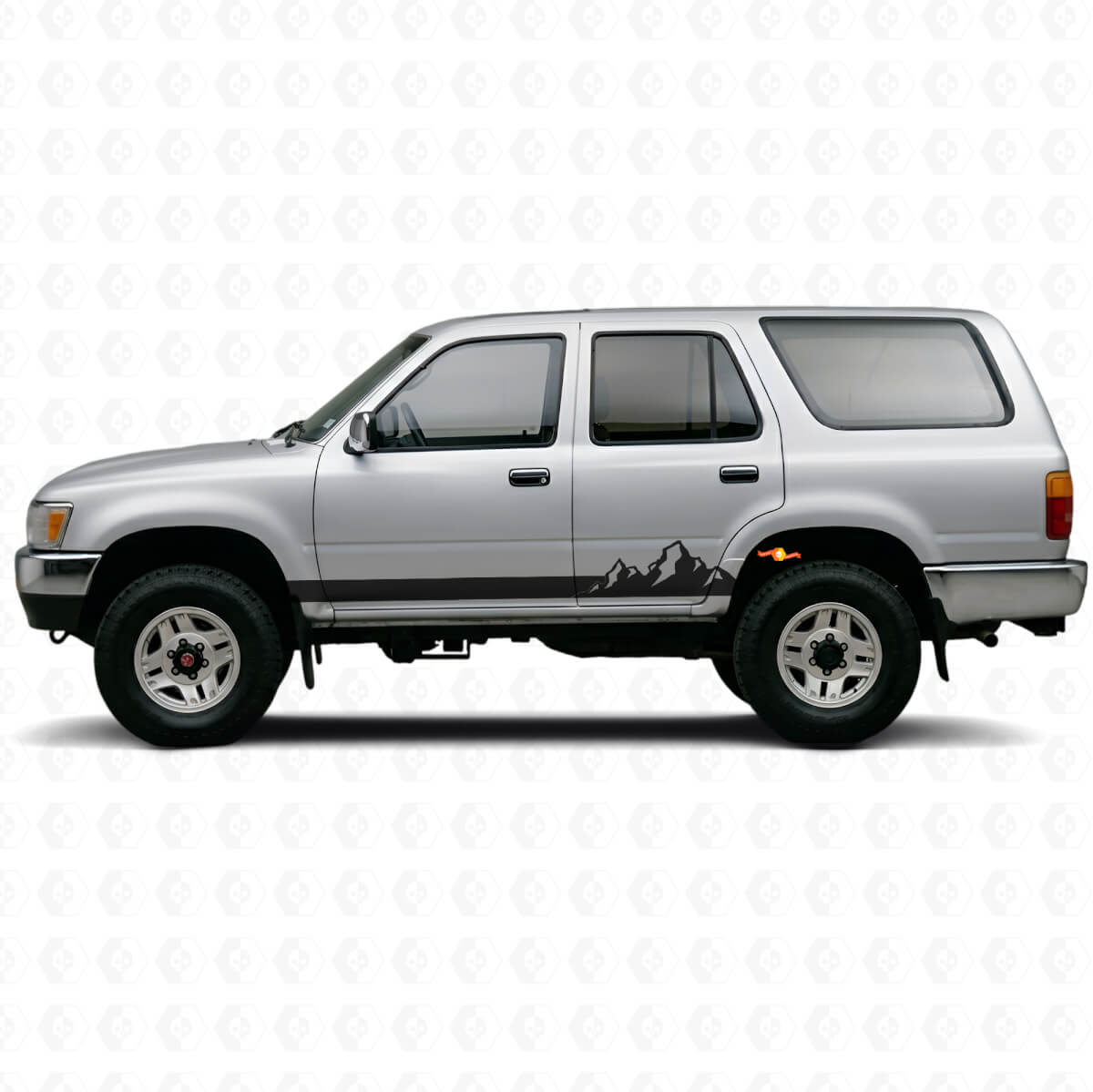 Mountains Dunne Strepen Rocker Panel Vinyl Decal voor Toyota 4Runner 1989-1995