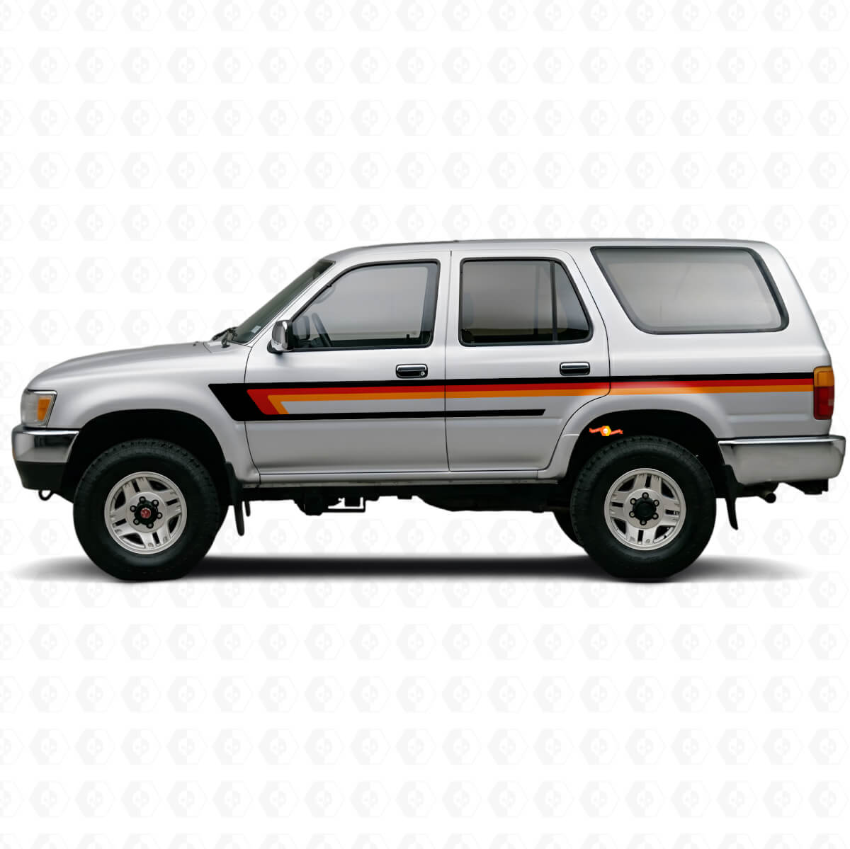 Drievoudige Strepen Deurzij Vinyl Decal voor Toyota 4Runner 1989-1995