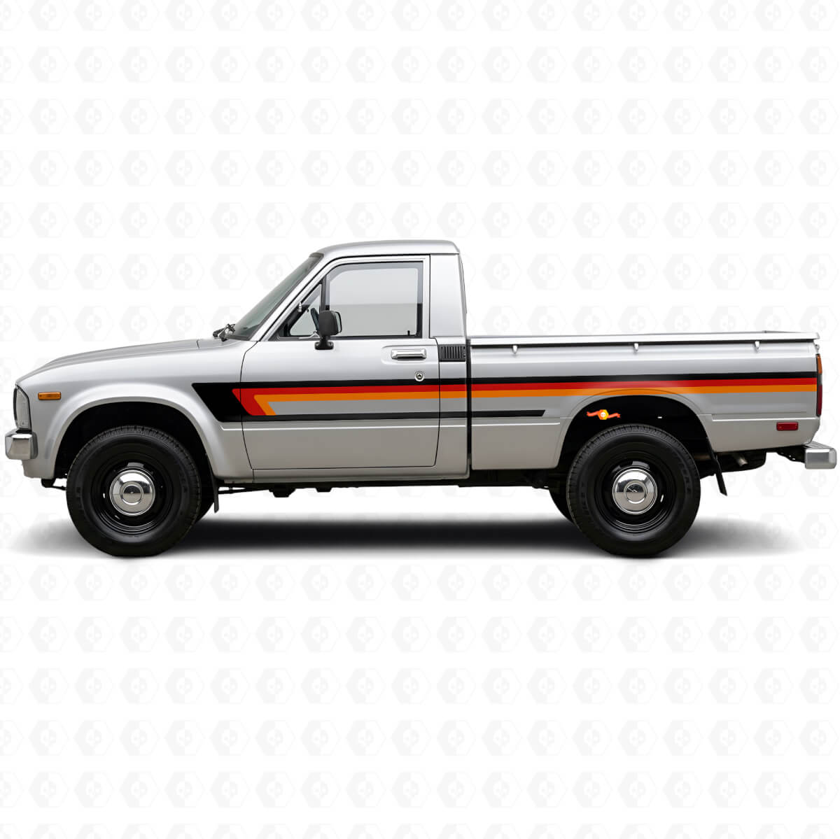 Drievoudige Strepen Deurzijde Vinyl Decal voor Toyota Hilux 1978-1983