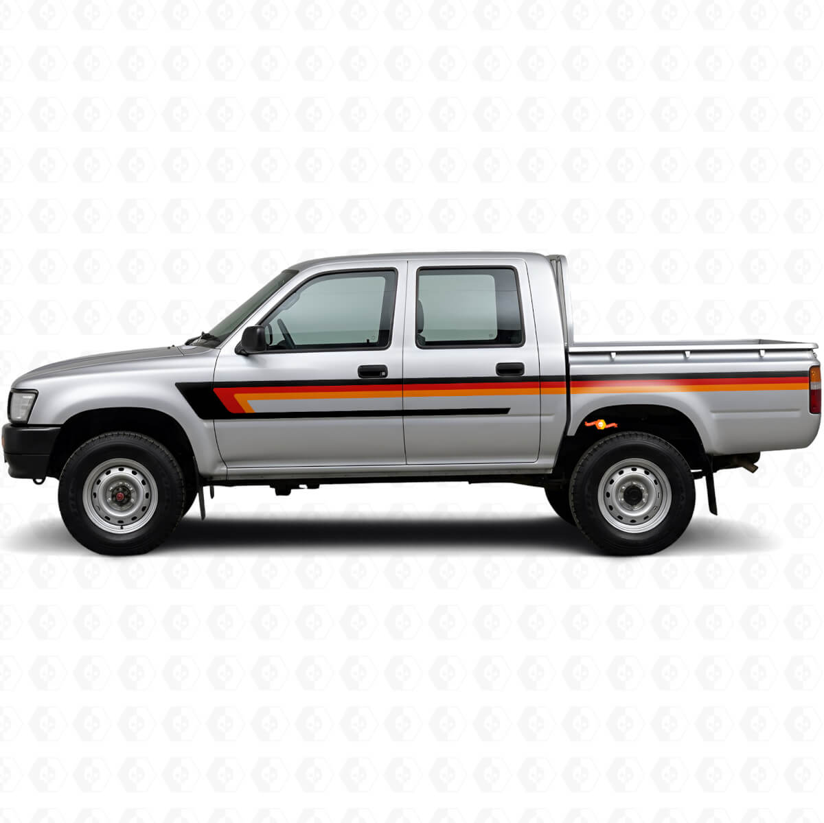 Triple Strepen Deurzijde Vinyl Decal voor Toyota Hilux 1988-1997