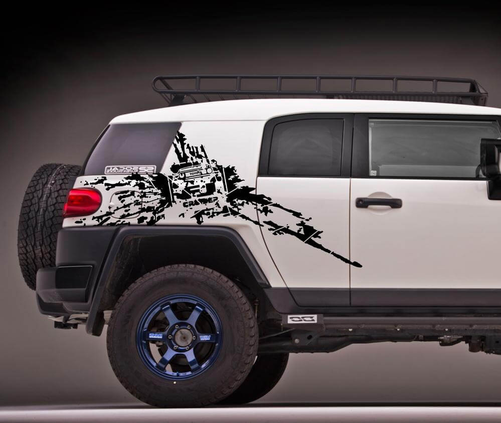 Mud Splash Achterzijde Vinyl Decal Kit voor Toyota FJ Cruiser