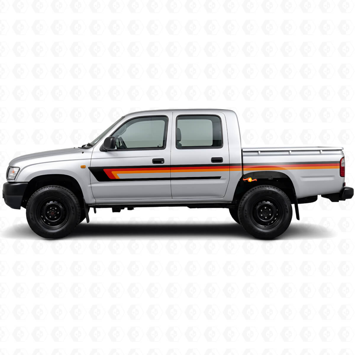Triple Strepen Deurzijde Vinyl Sticker voor Toyota Hilux 1997-2004