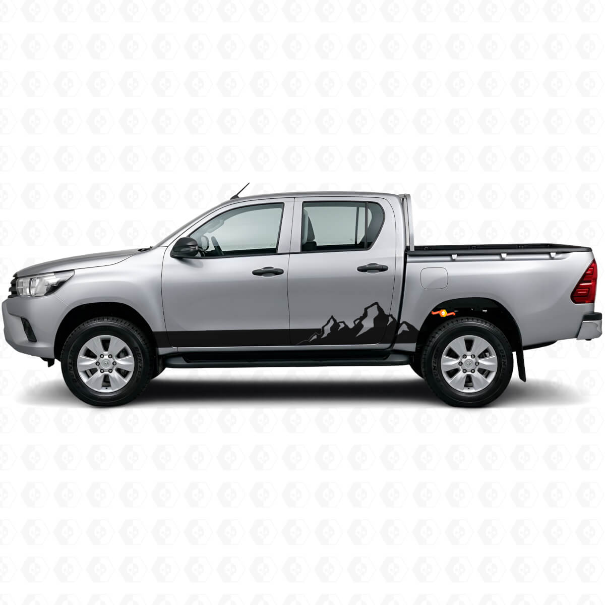 Bergachtige Dunne Strepen A-stijl Vinyl Decal voor Toyota Hilux 2015+
