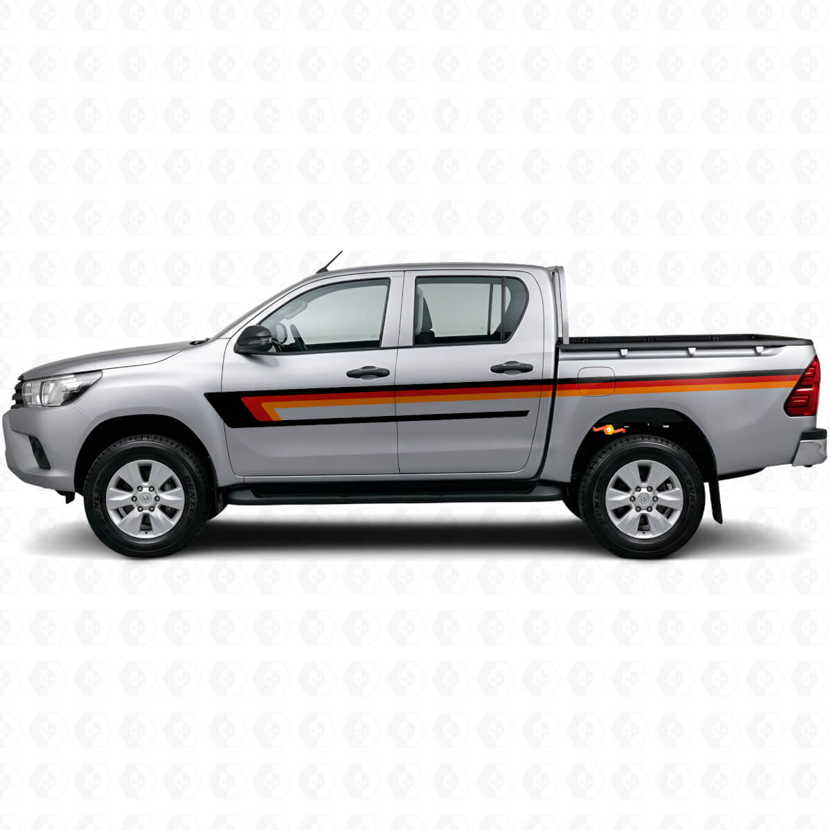 Triple Strepen Deurzijde Vinyl Decal voor Toyota Hilux 2015+