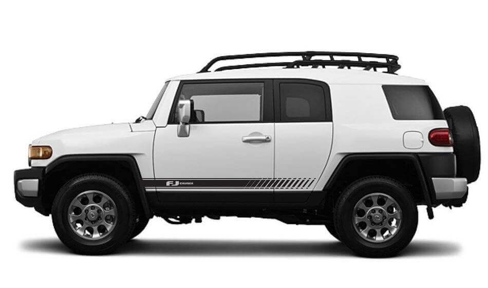 Racingstijl Zijdeur Strepen Vinyl Decal Kit voor Toyota FJ Cruiser