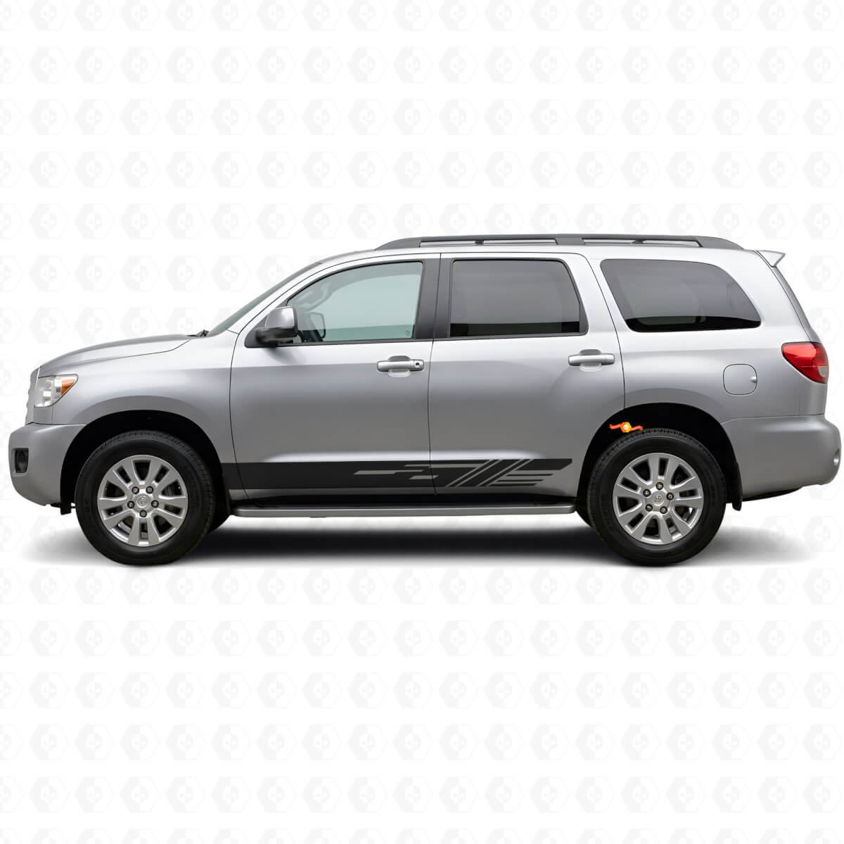 Gedecoreerde Strepen Rocker Panel Vinyl Decal Kit voor Toyota Sequoia 2007-2022