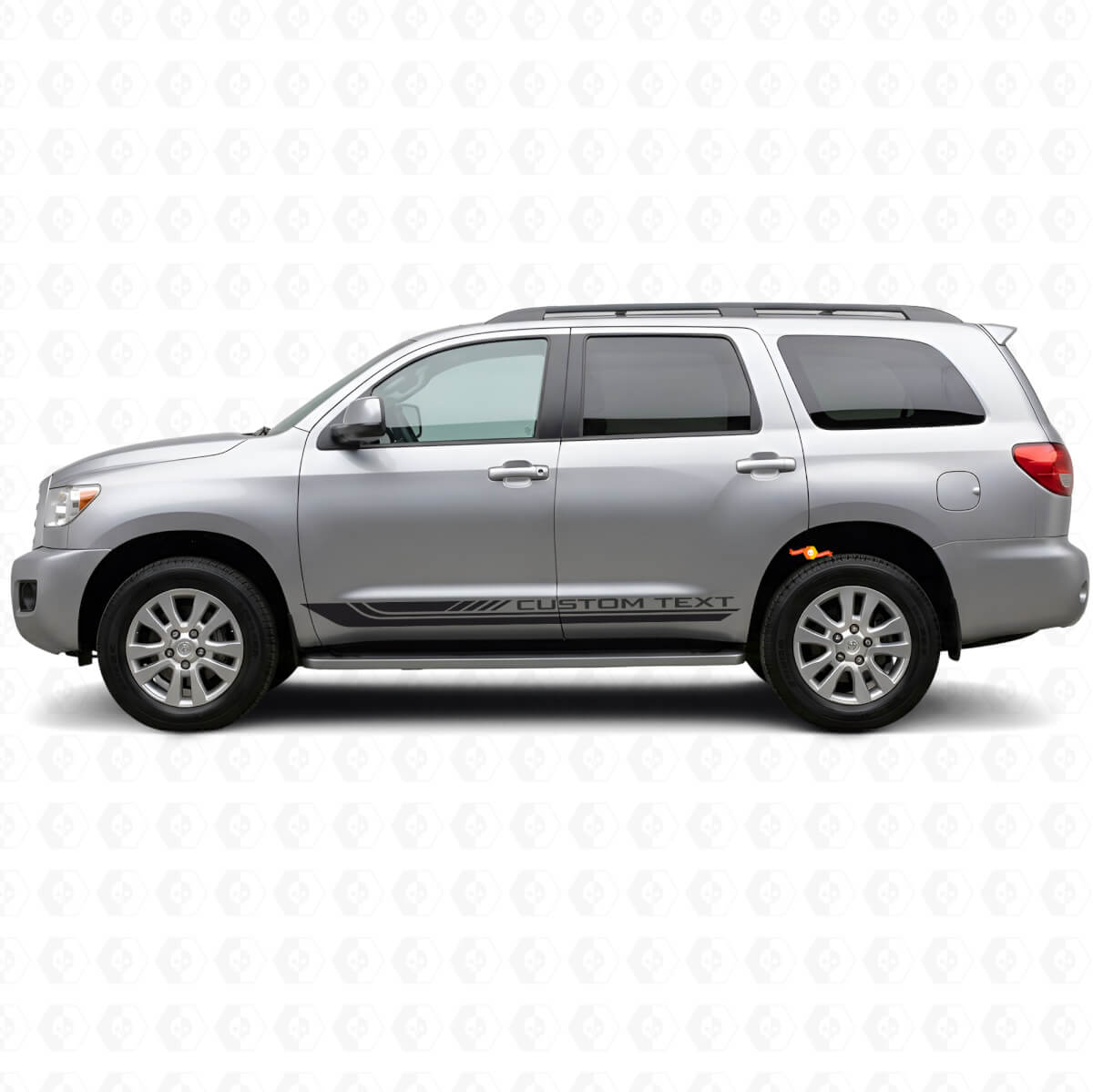 Ruitenruit Gebogen Strepen Dorpel Vinyl Decal voor Toyota Sequoia 2007-2022