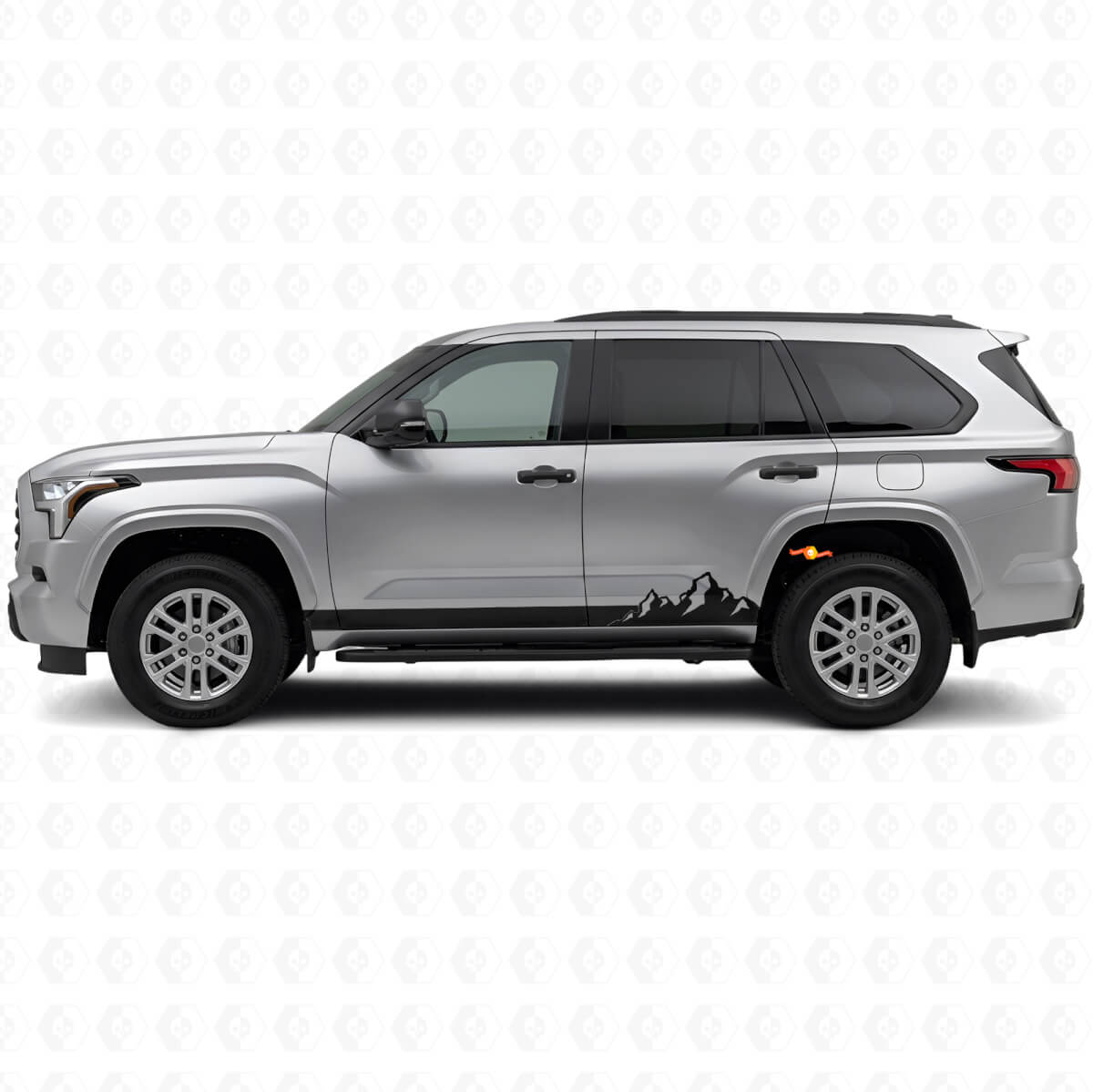 Mountains Dunne Strepen Rocker Panel Vinyl Decal voor Toyota Sequoia 2022+