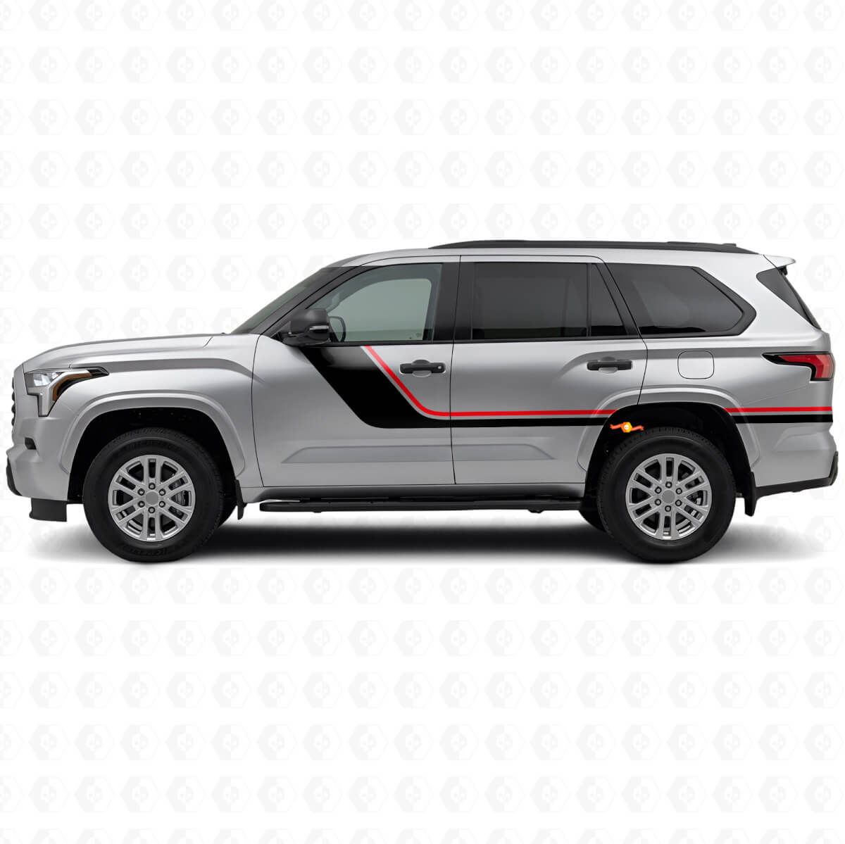 Twin Strepen Side Vinyl Decal Kit voor Toyota Sequoia 2022+