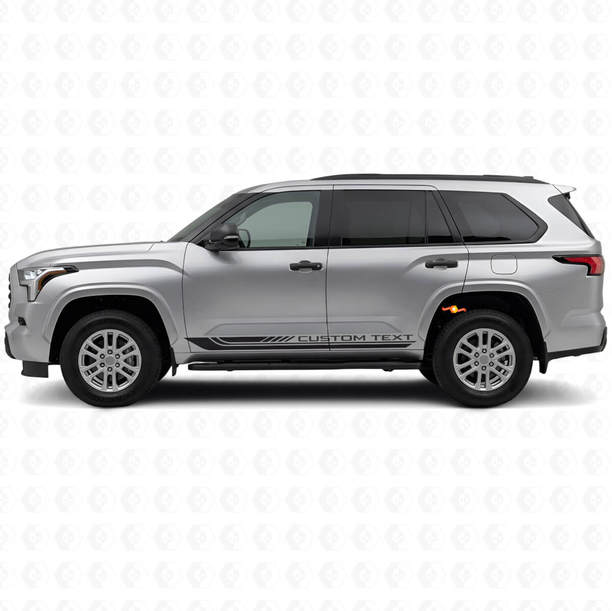 Geblokte Gebogen Strepen Rocker Panel Vinyl Decal voor Toyota Sequoia 2022+