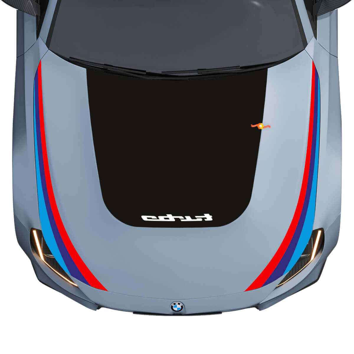 Blackout Turbo- en M Performance-strepen motorkap vinylsticker voor BMW M2 G87