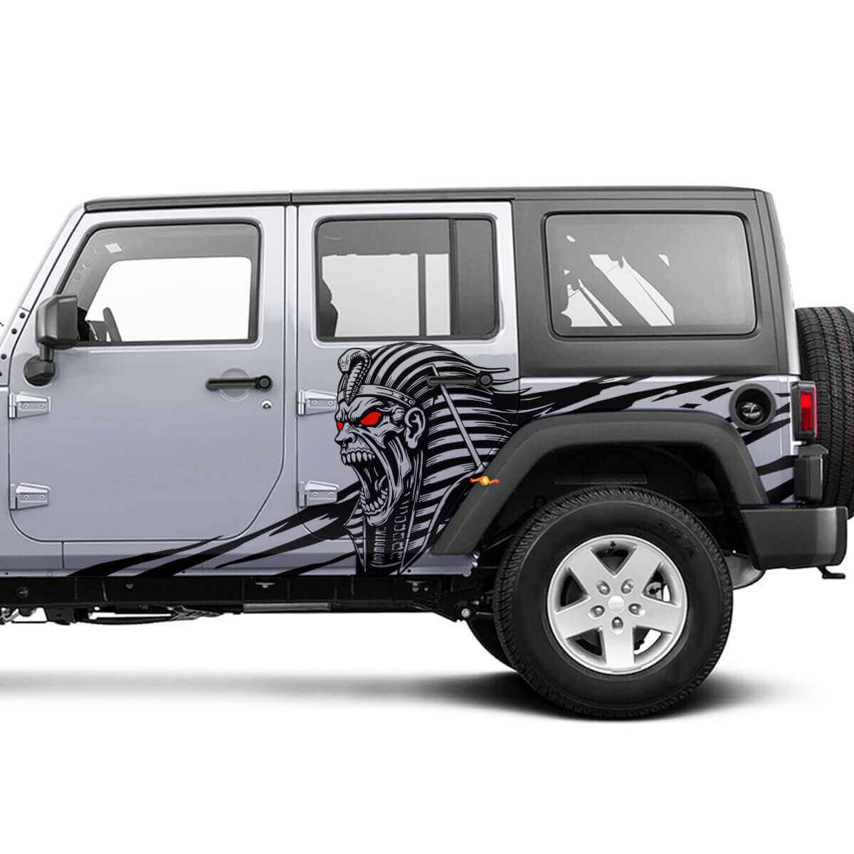 Boze Farao Side Vinyl Decal Kit voor Jeep Wrangler Unlimited