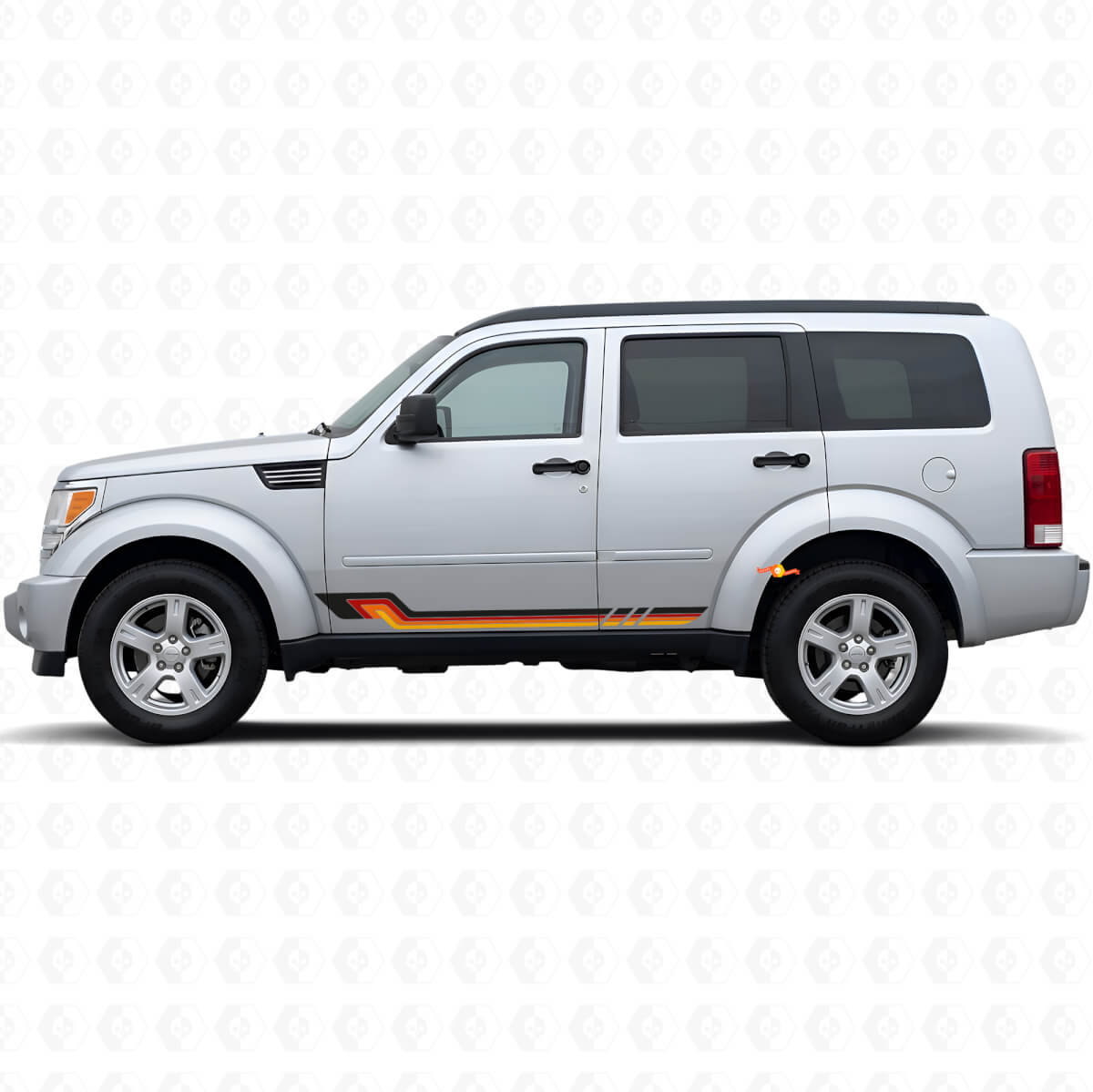 Vintage stijl zijstrepen vinylsticker voor Dodge Nitro 2007-2011