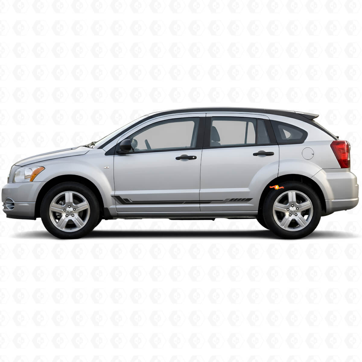 Racingstijl Zijstrepen Vinyl Decal voor Dodge Caliber 2007-2012