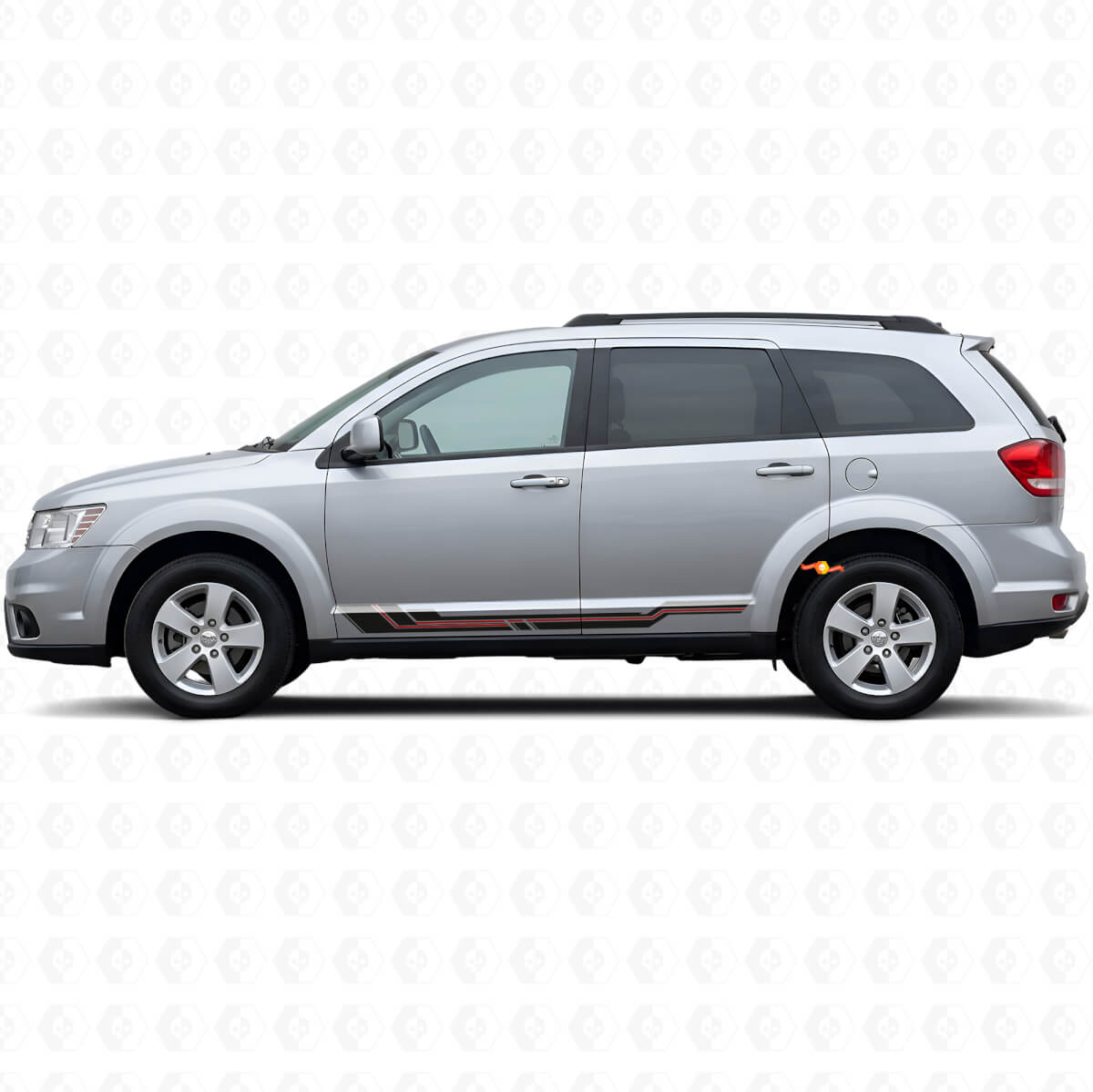 Gebogen Strepen A-stijl Vinyl Decal voor Dodge Journey 2009-2020