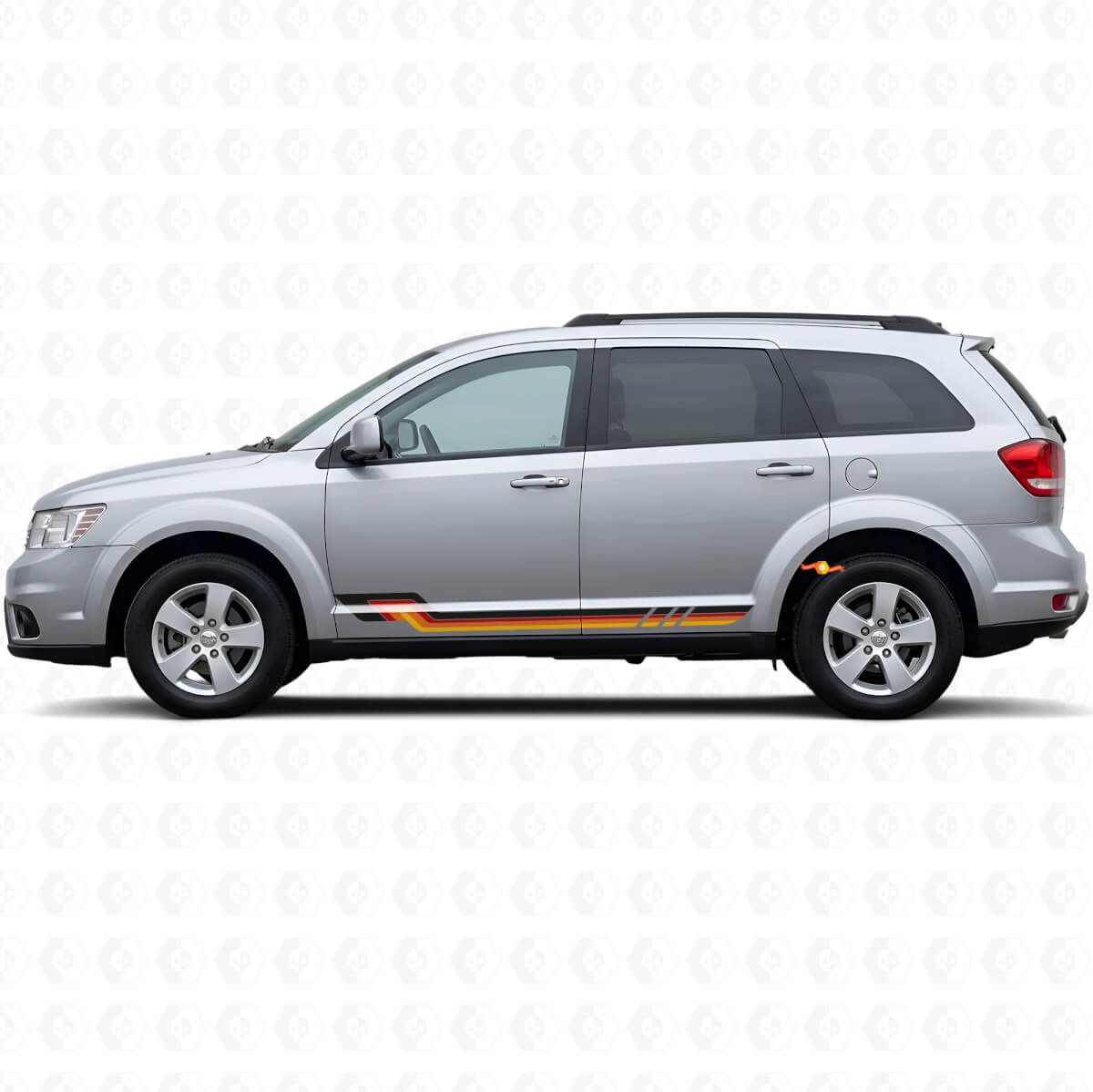Vinylsticker in vintage stijl voor zijkanten voor Dodge Journey 2009-2020