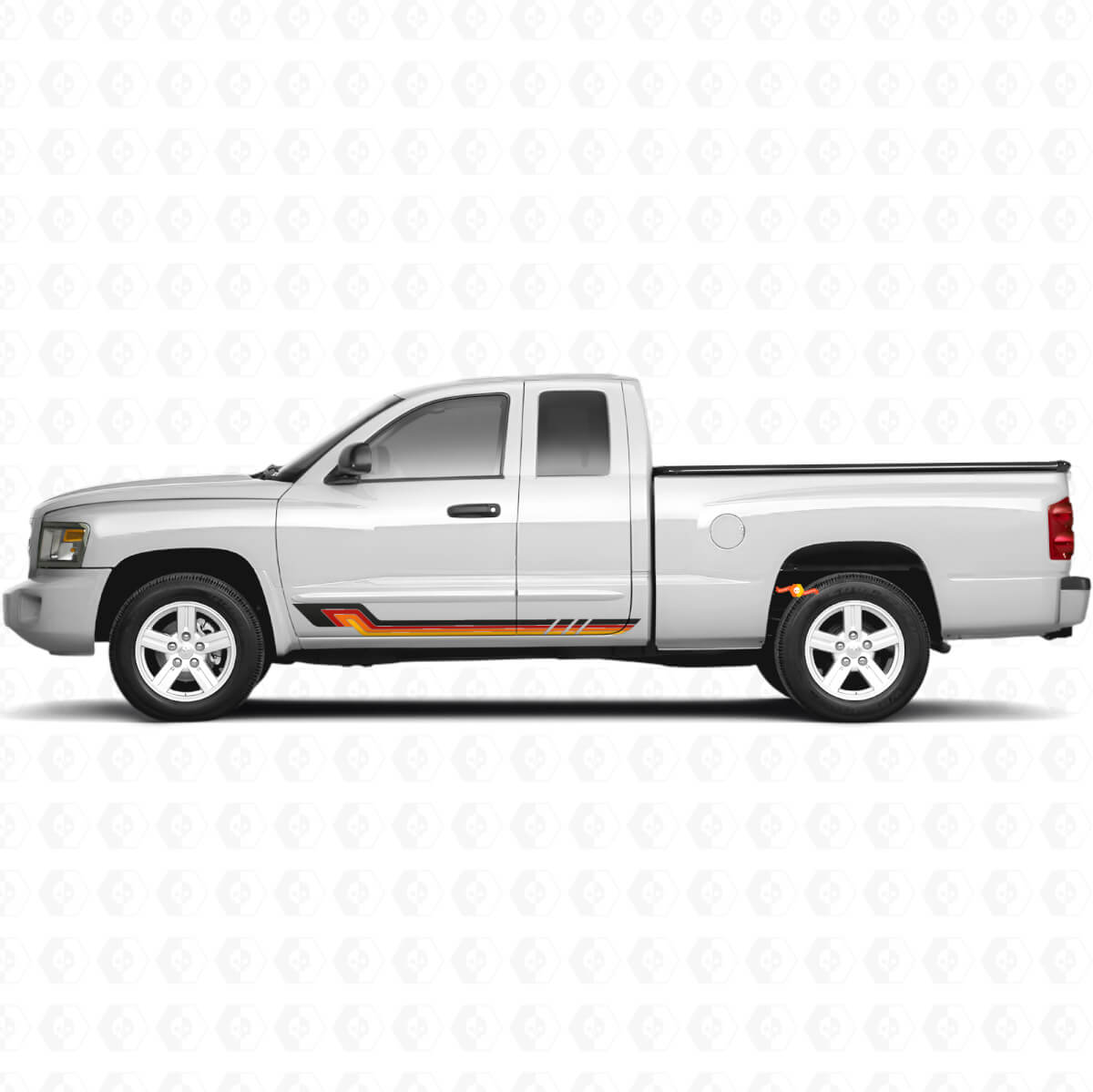 Vintage stijl zijstrepen vinyl decal voor Dodge Dakota 2005-2011