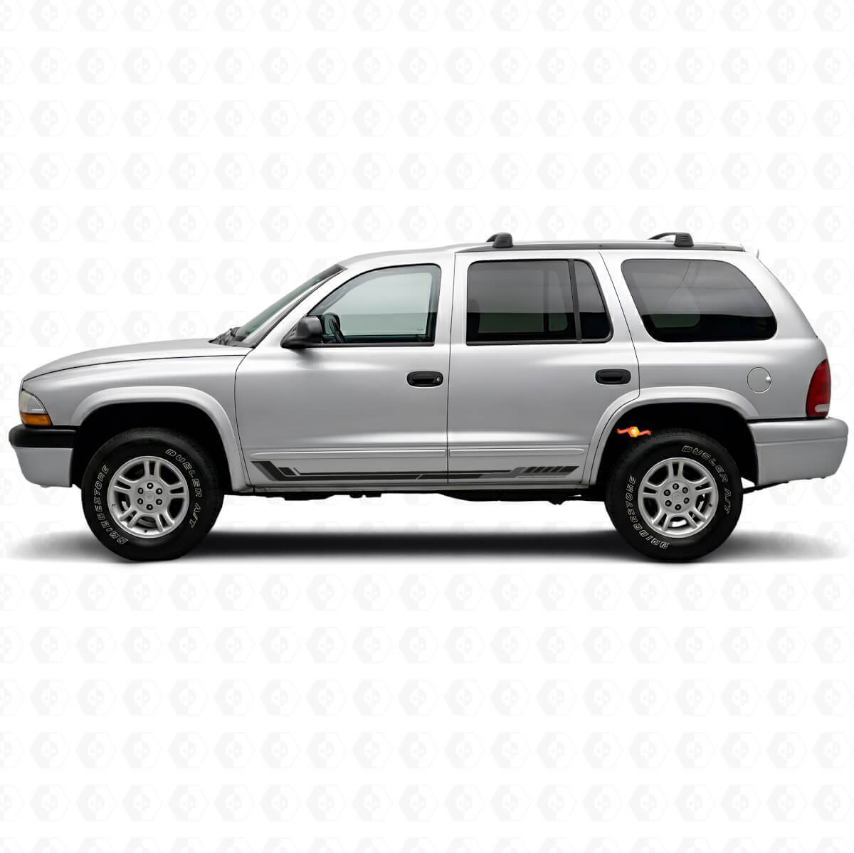 Racingstijl Zijkanten Strepen Vinyl Sticker voor Dodge Durango 1998-2003