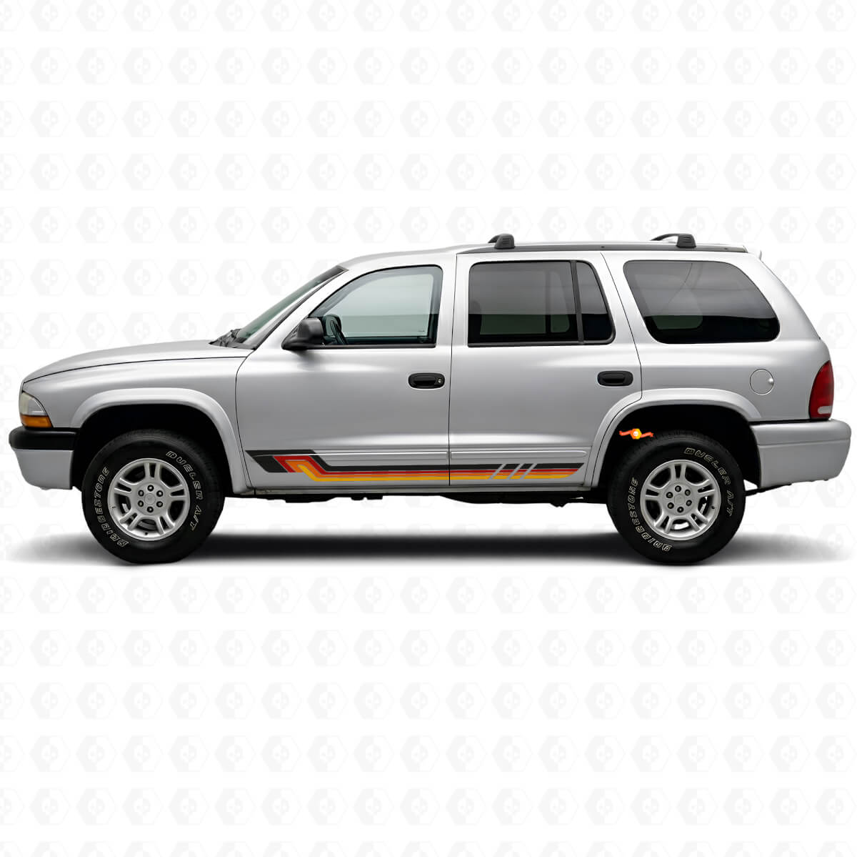Vintage stijl zijstrepen vinyl decal voor Dodge Durango 1998-2003
