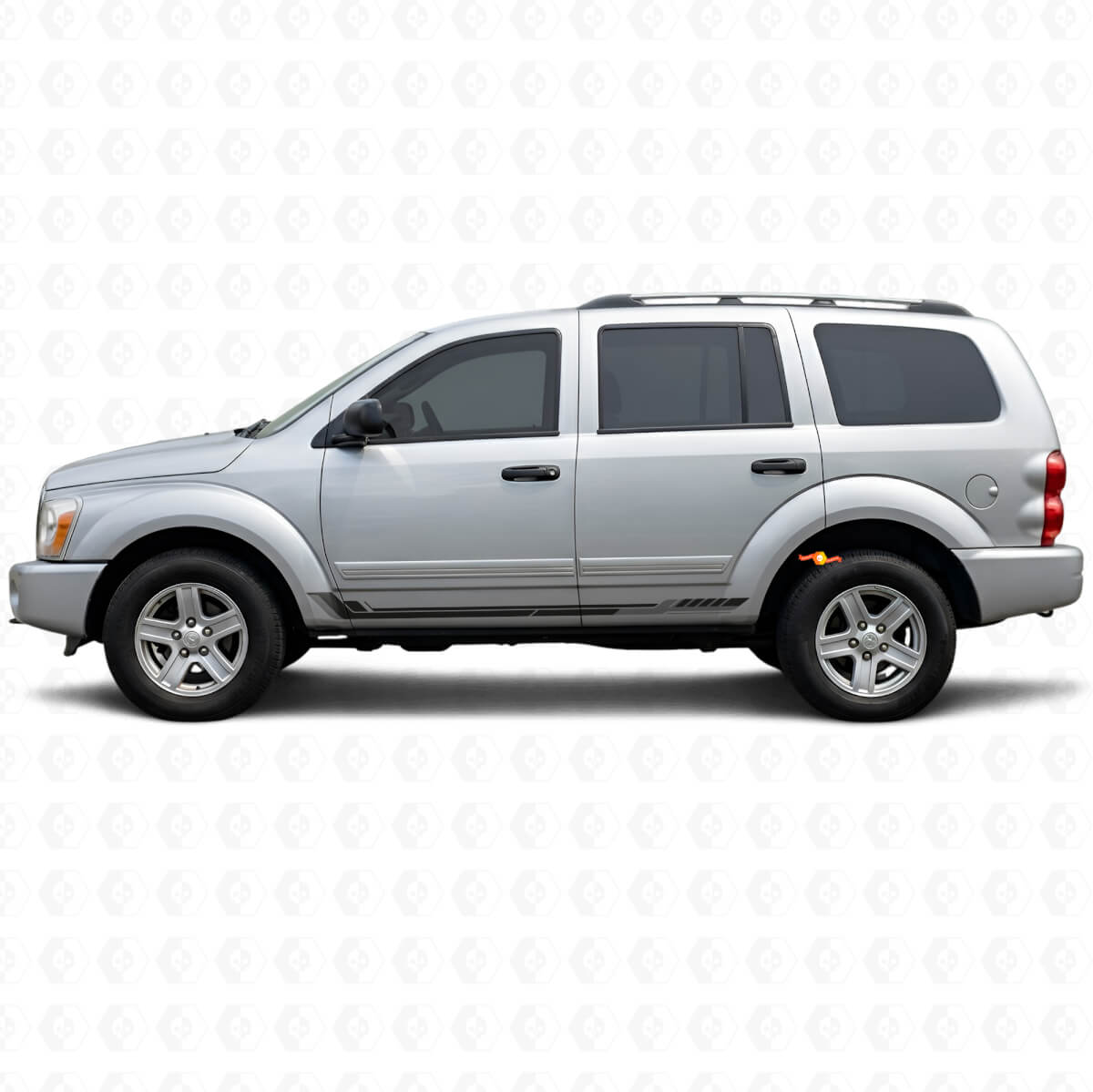 Racingstijl zijstrepen vinyl sticker voor Dodge Durango 2004-2009