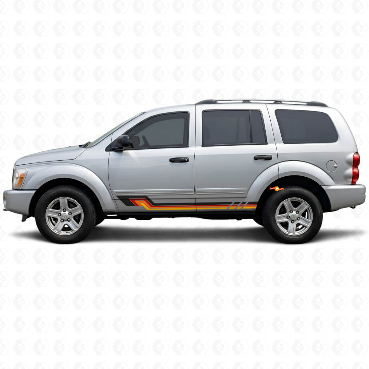 Vintage stijl zijstrepen vinyl decal voor Dodge Durango 2004-2009