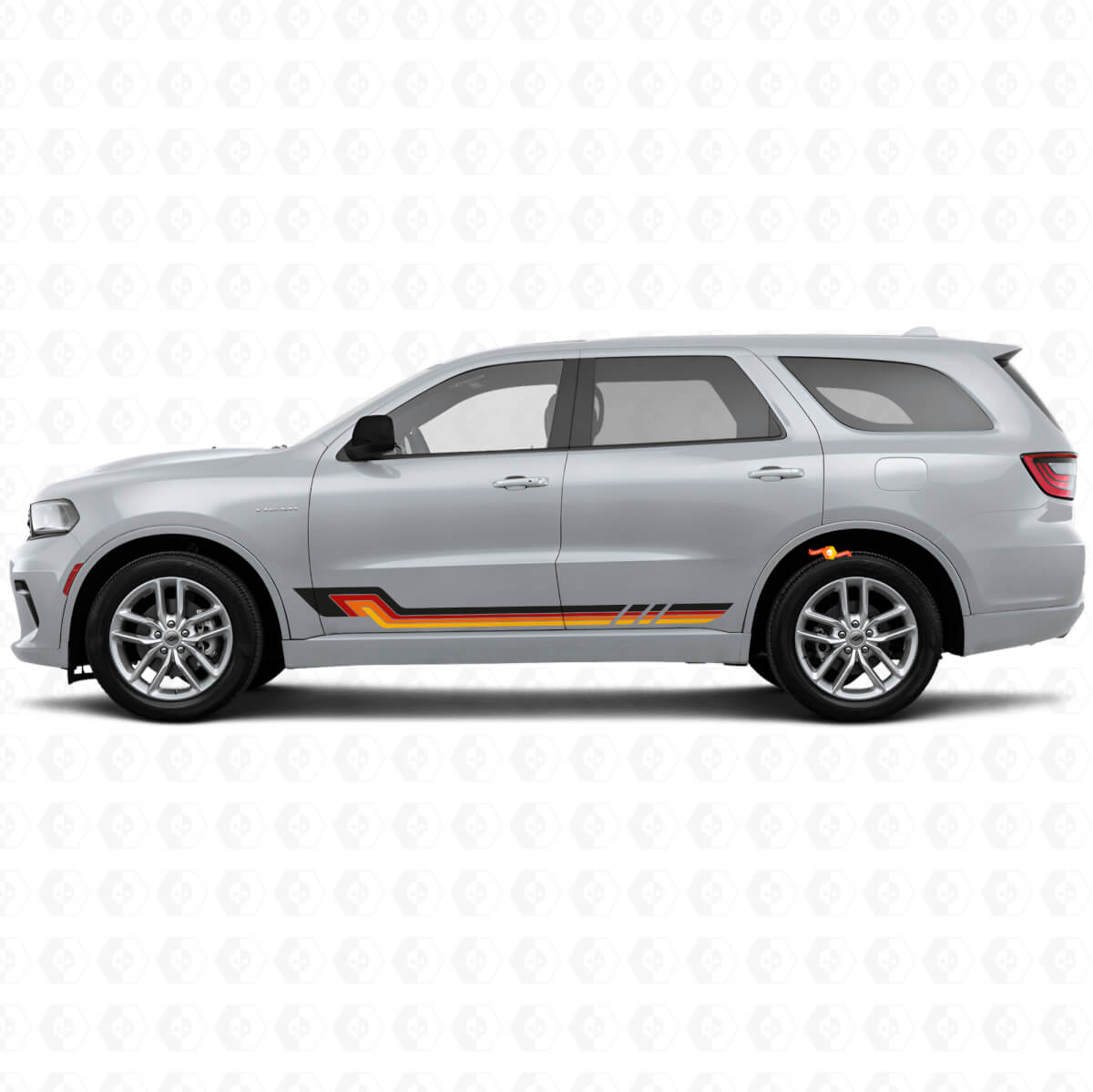 Vintage stijl zijstrepen vinyl decal voor Dodge Durango 2011+