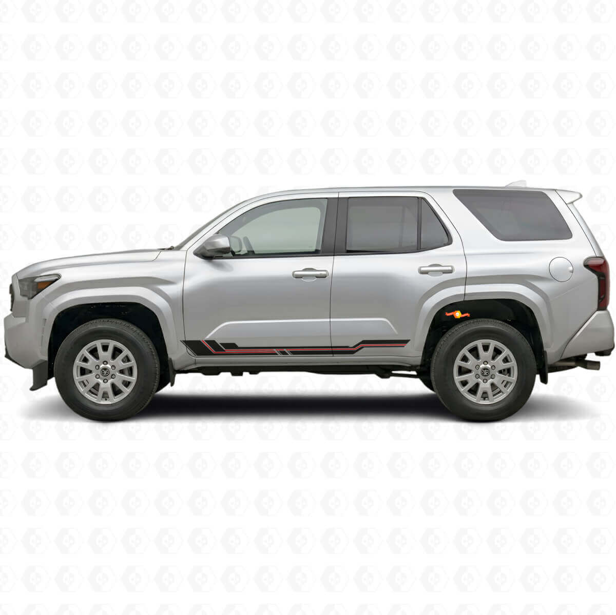 Gebogen Strepen Rocker Panel Vinyl Sticker voor Toyota 4Runner 2024+