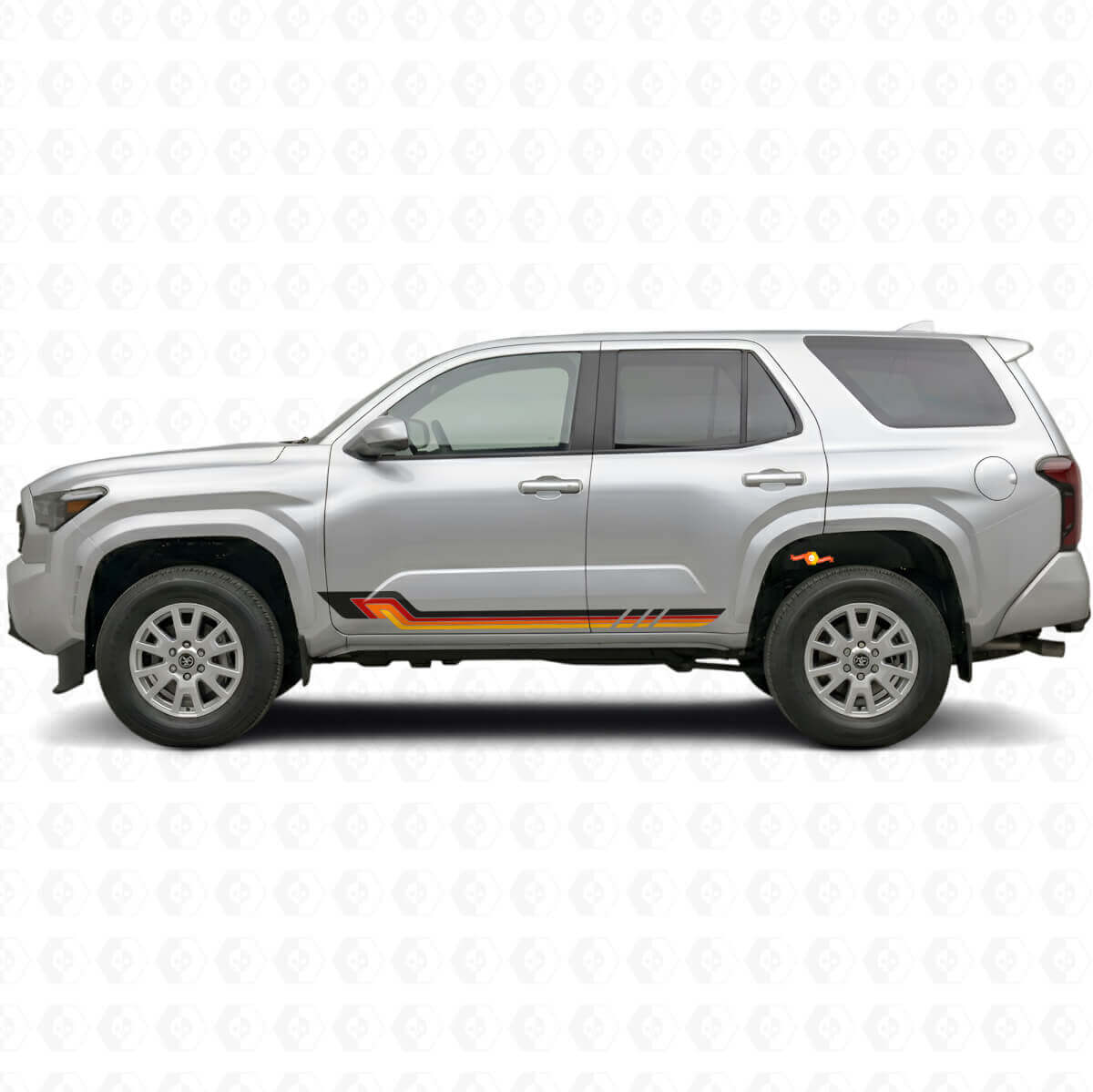 Vinylsticker Vintage Stijl Zijstrepen voor Toyota 4Runner 2024+