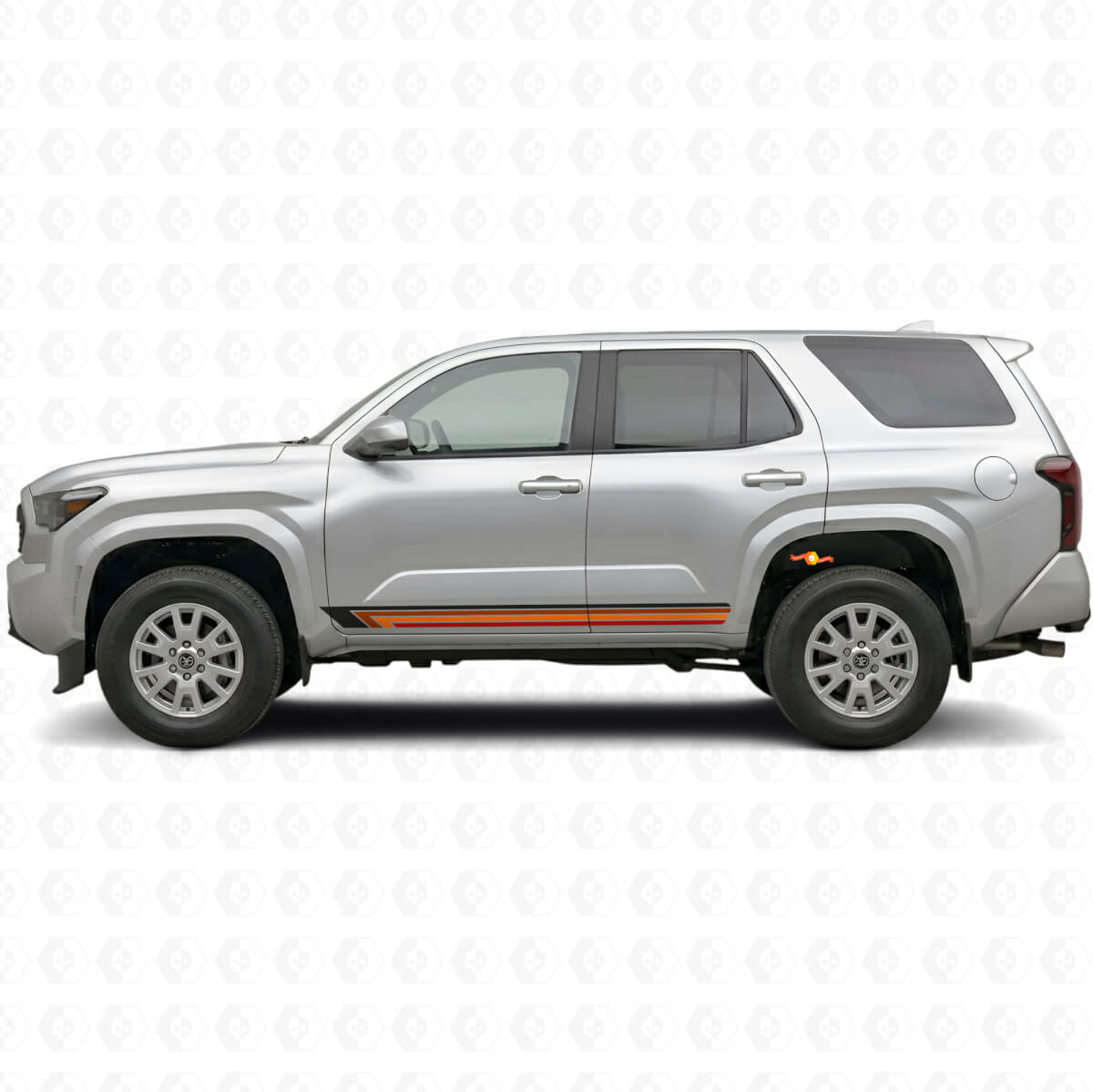 Vintage rechte strepen zij vinyl decal voor Toyota 4Runner 2024+