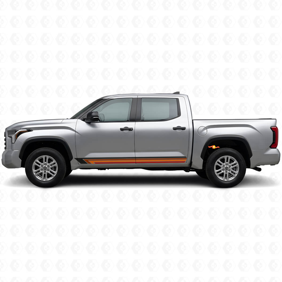 Vintage rechte strepen zijkant vinyl sticker voor Toyota Tundra 2022+