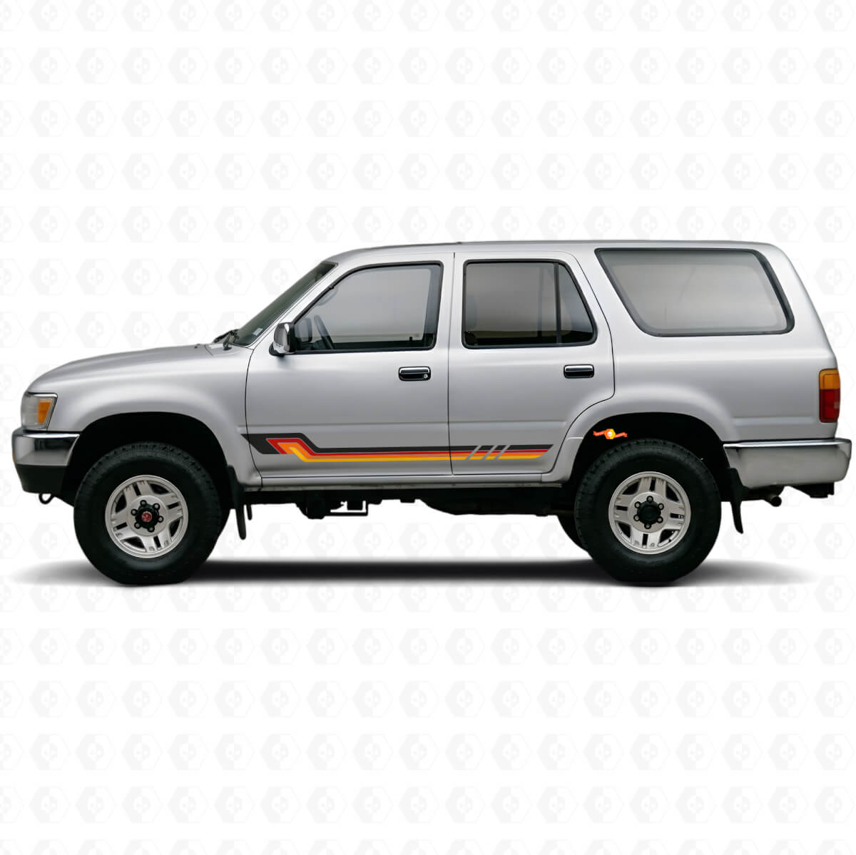 Vinylsticker met vintage zijstrepen voor Toyota 4Runner 1989-1995