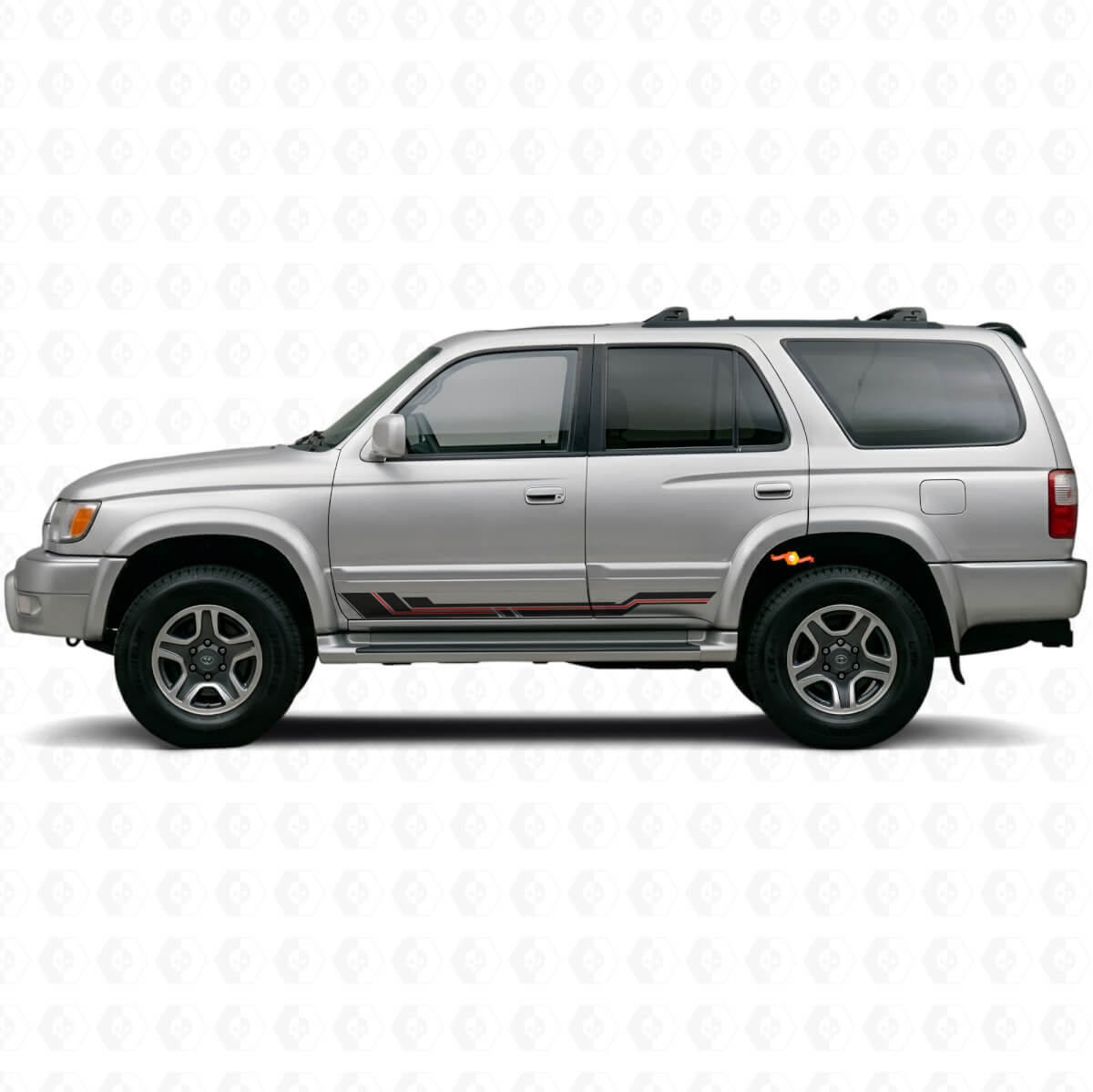 Gebogen Strepen Rocker Panel Vinyl Decal voor Toyota 4Runner 1995-2002