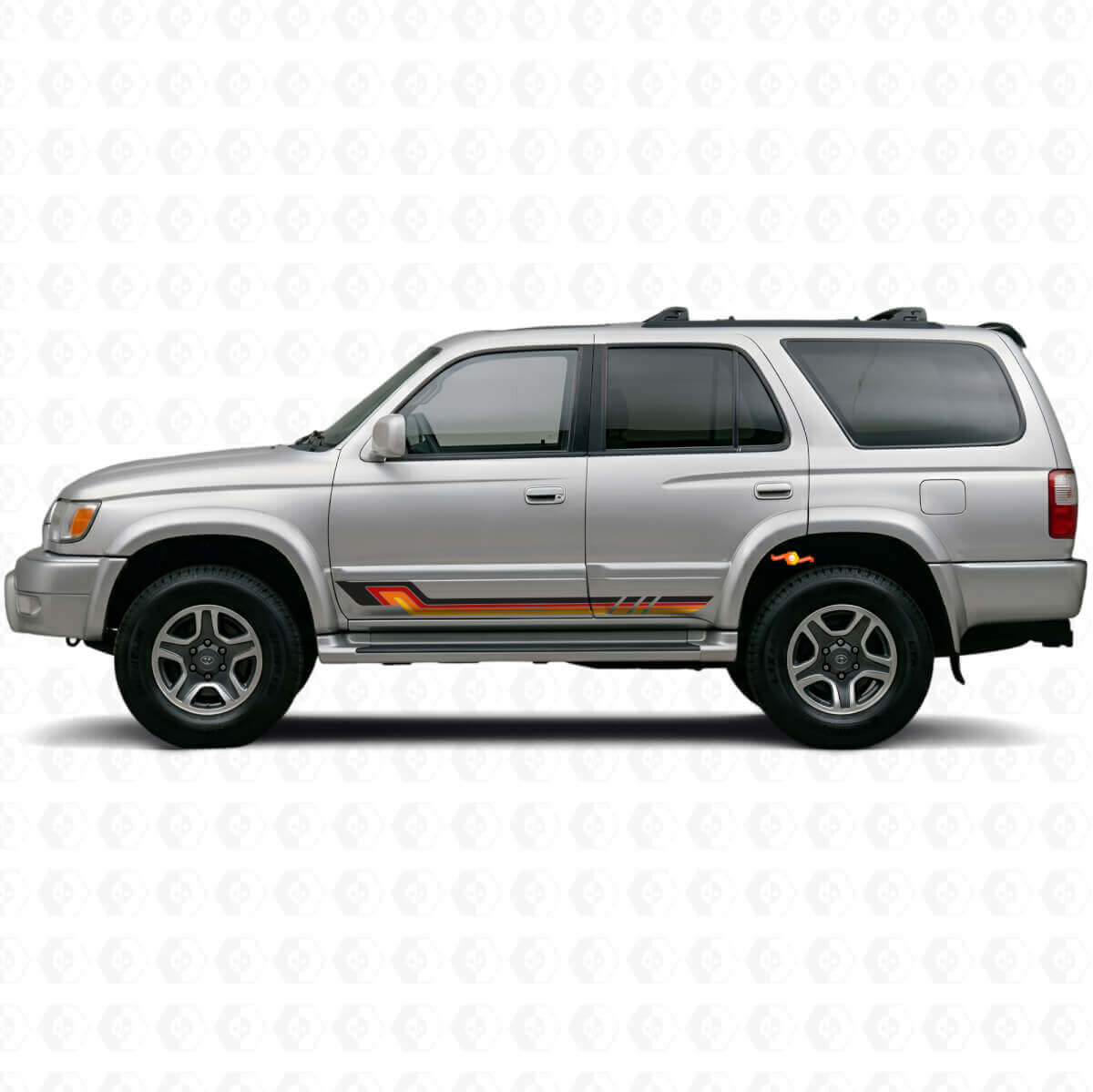 Vinyl decal met vintage zijstrepen voor Toyota 4Runner 1995-2002