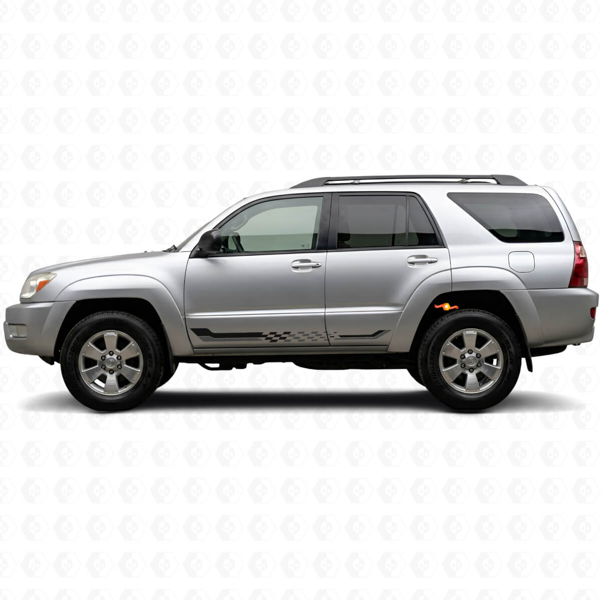 Ruitenvlag Zijstrepen Vinyl Sticker voor Toyota 4Runner 2002-2009