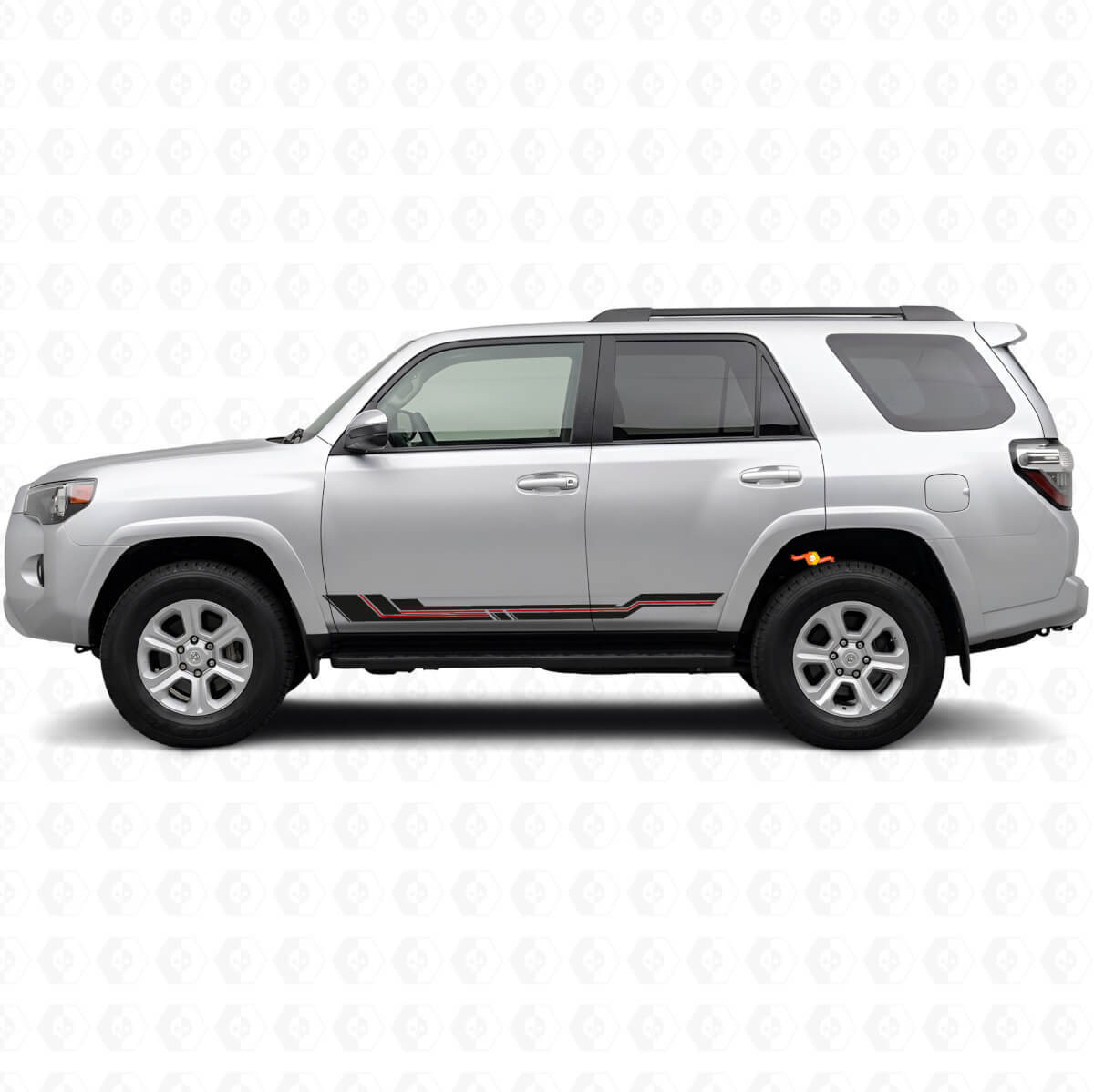 Gebogen Strepen Sierlijsten Vinyl Sticker voor Toyota 4Runner 2009-2024