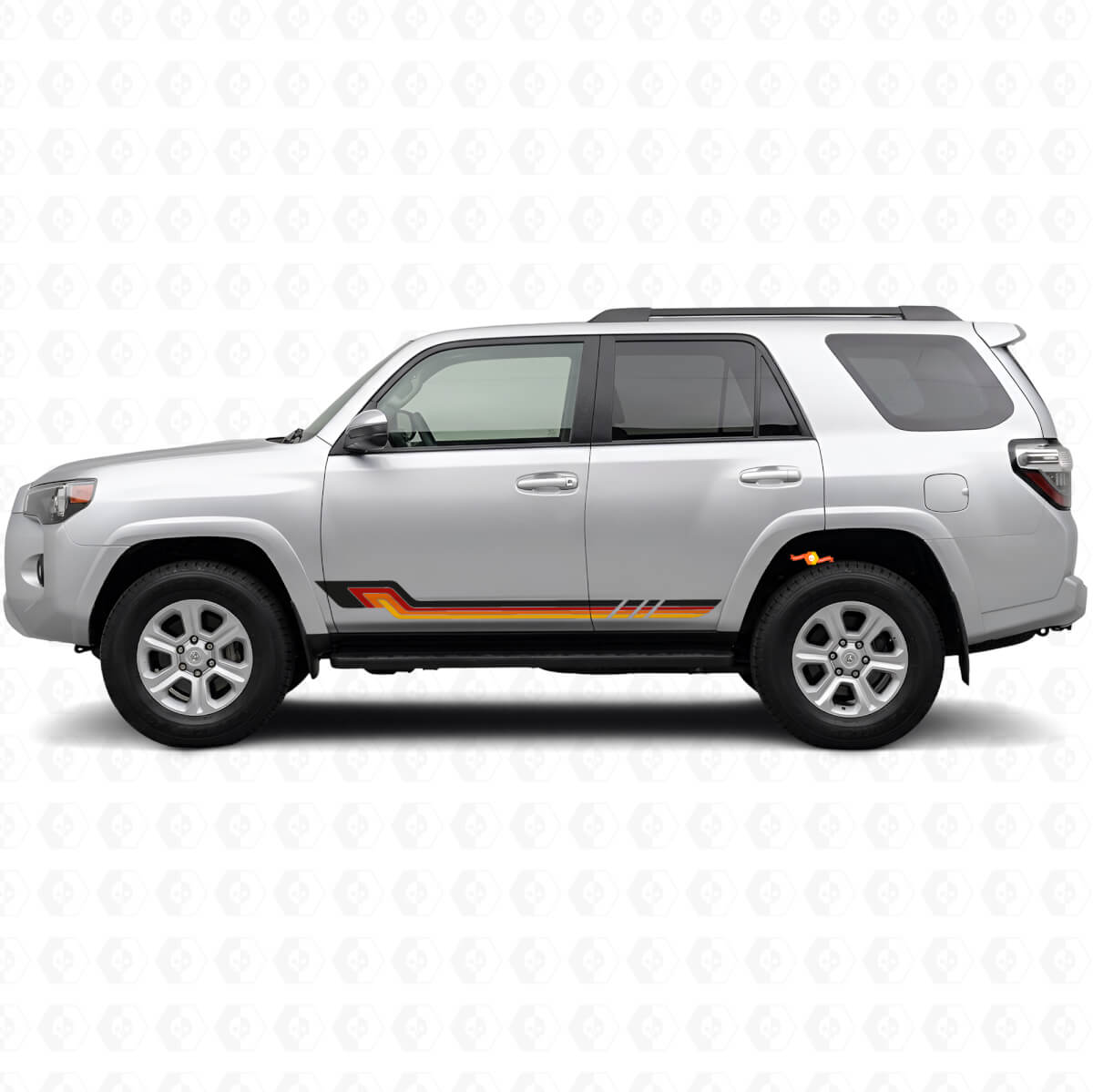 Vintage stijl zijstrepen vinyl decal voor Toyota 4Runner 2009-2024