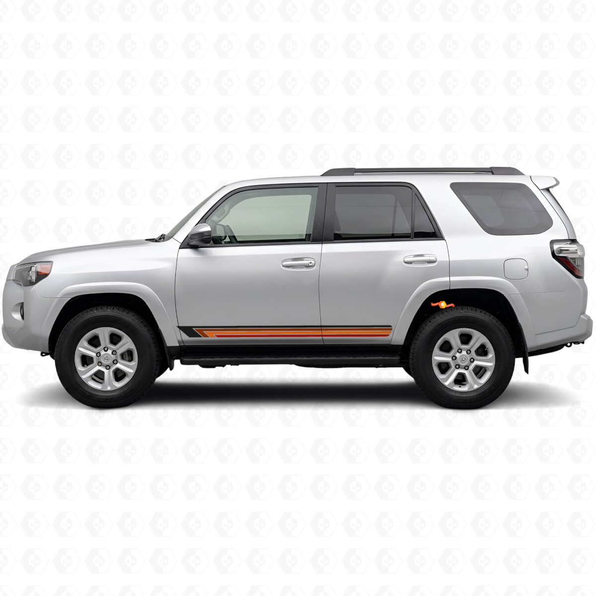 Vintage rechte strepen zij vinyl decal voor Toyota 4Runner 2009-2024