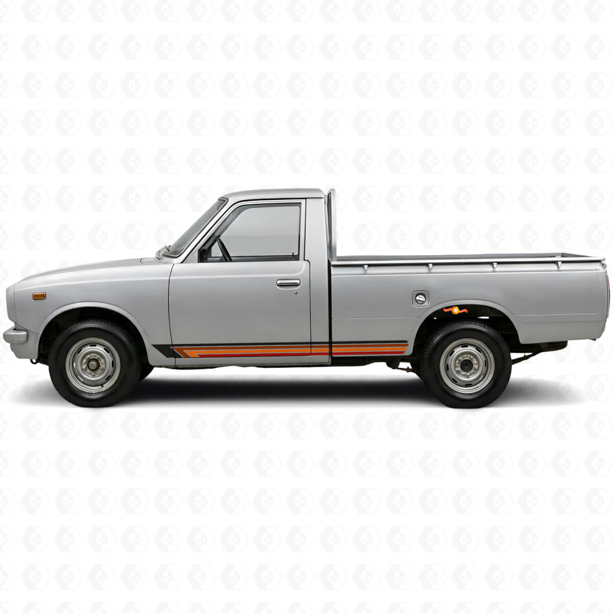 Vintage rechte strepen zij vinyl sticker voor Toyota Hilux 1968-1972