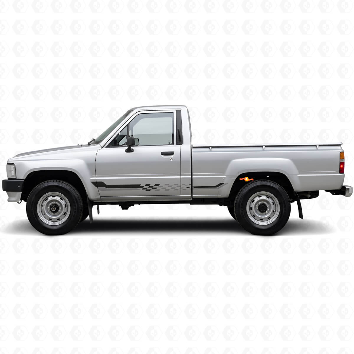 Vlaggenpatroon Zijstrepen Vinyl Decal voor Toyota Hilux 1983-1988