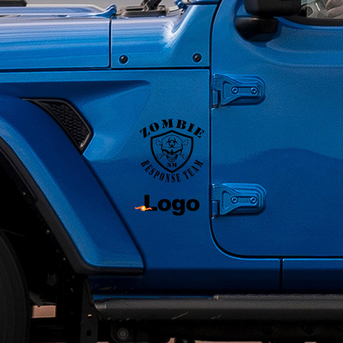 Zombie Outbreak Response Team Logo Vinyl Sticker voor Jeep Wrangler Rubicon