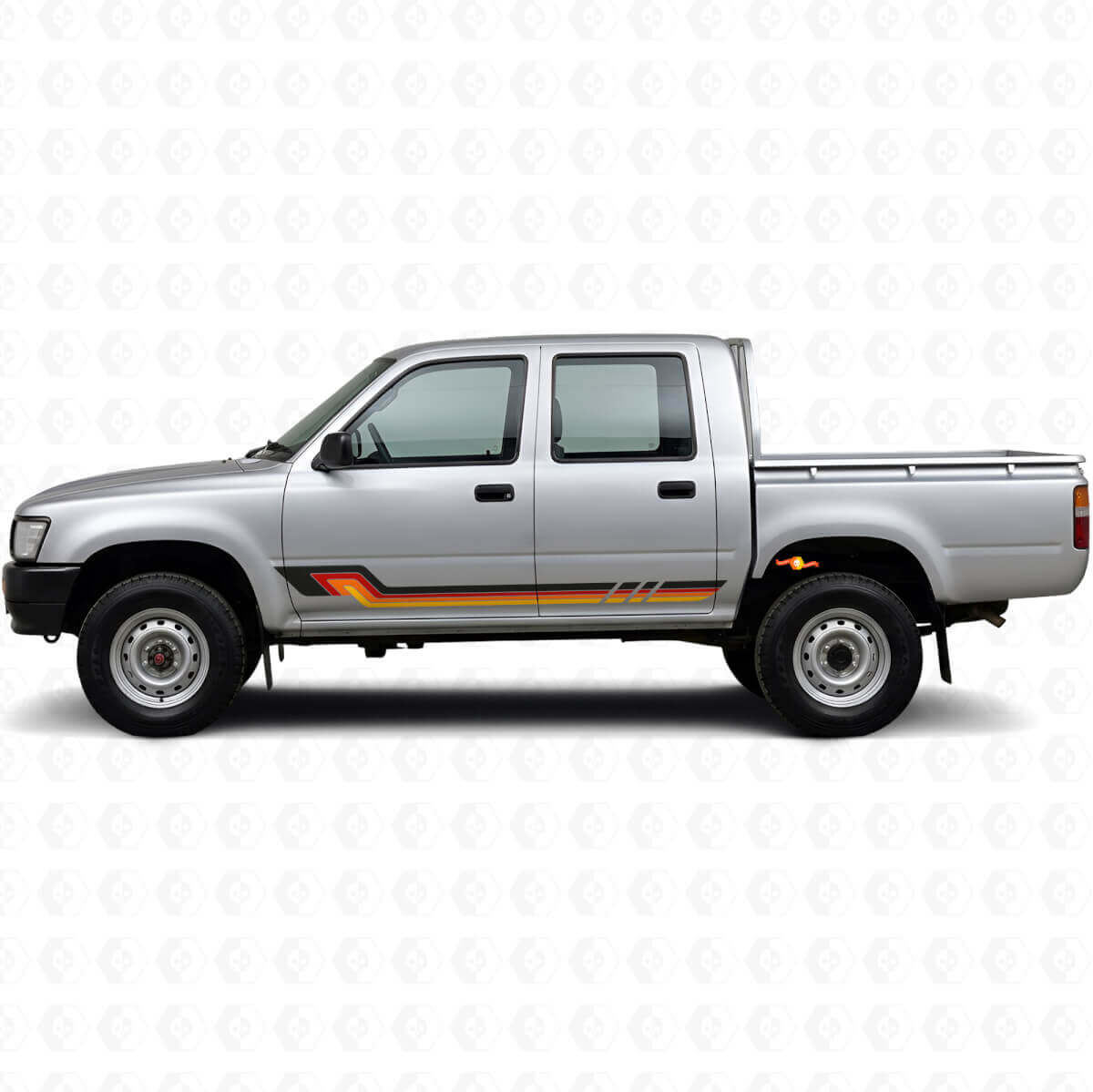 Vintage stijl zijstrepen vinyl decal voor Toyota Hilux 1988-1997
