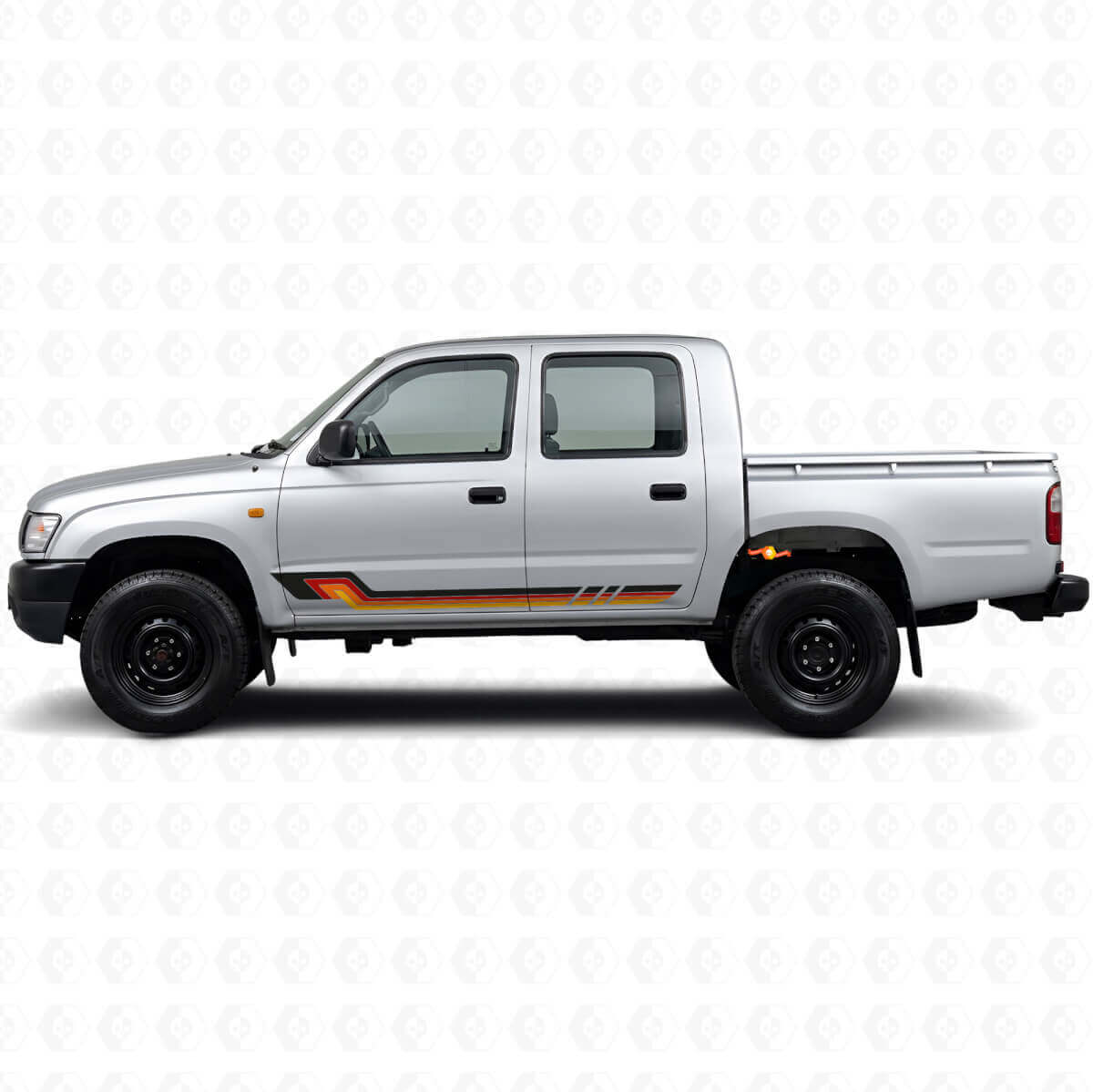 Vintage stijl zijstrepen vinyl decal voor Toyota Hilux 1997-2004