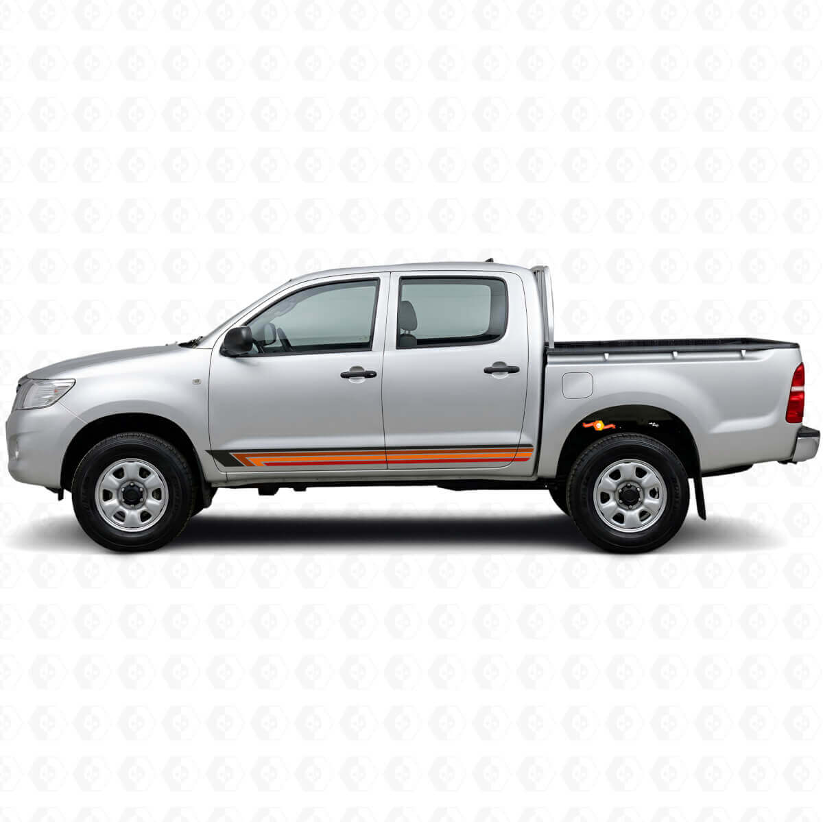Vintage rechte strepen zij vinyl sticker voor Toyota Hilux 2004-2015
