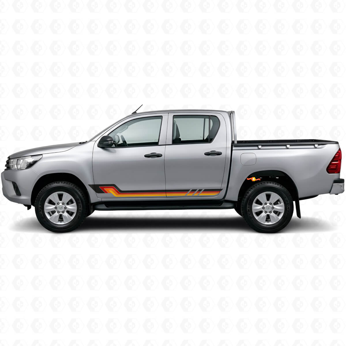 Vintage stijl zijstrepen vinyl decal voor Toyota Hilux 2015+