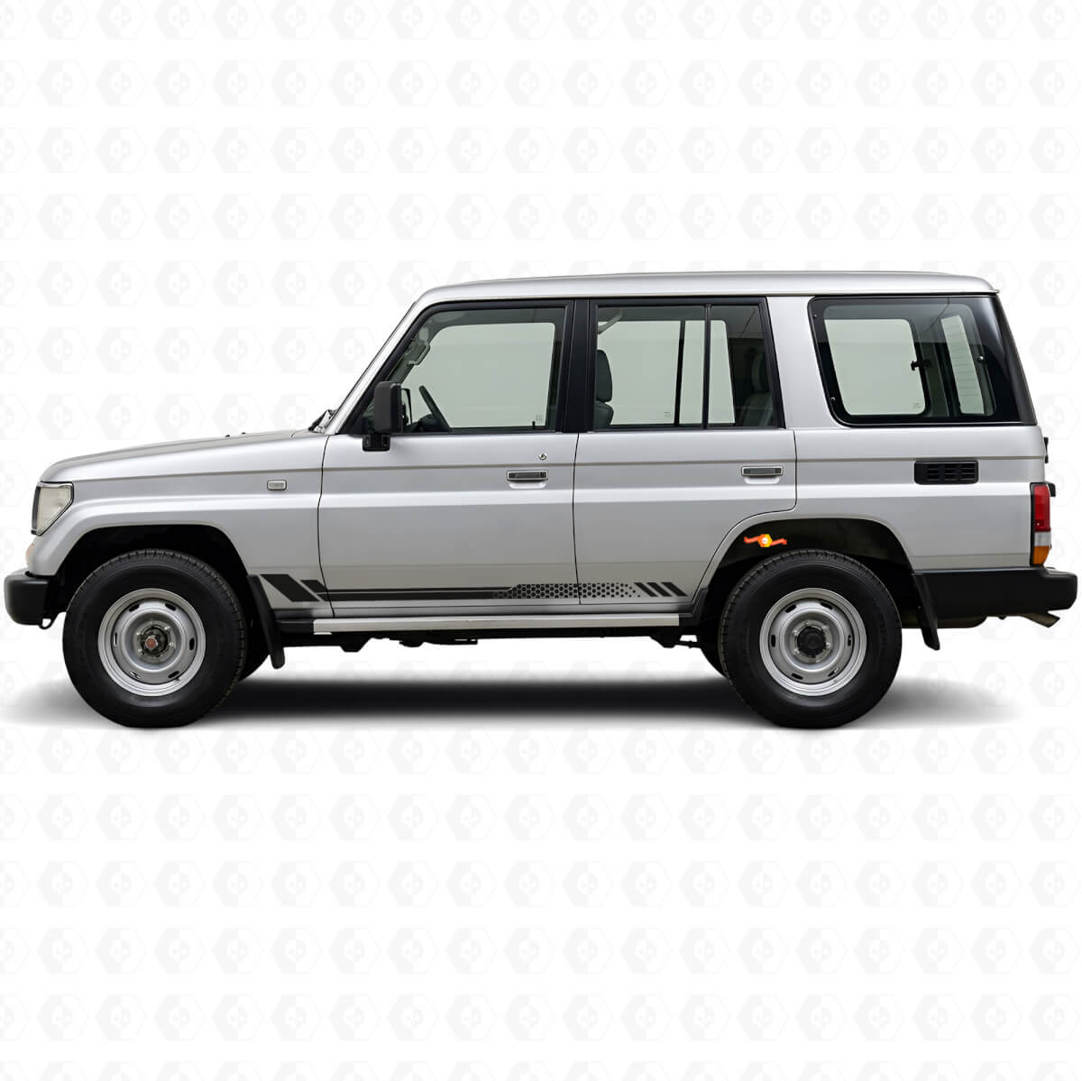 Honeycomb Strepen Zijvinylsticker voor Toyota Land Cruiser Prado 1990-1996